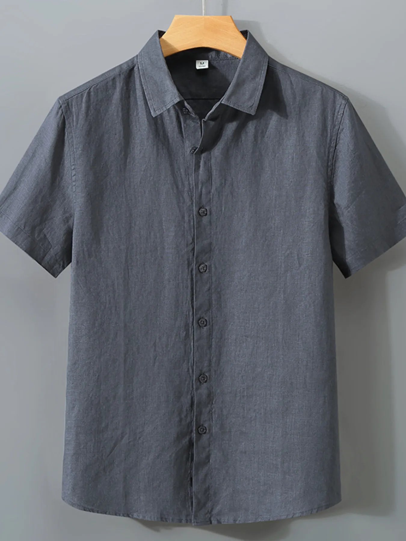 Men's Full Size Short Sleeve Button-Up Shirt Plus Size