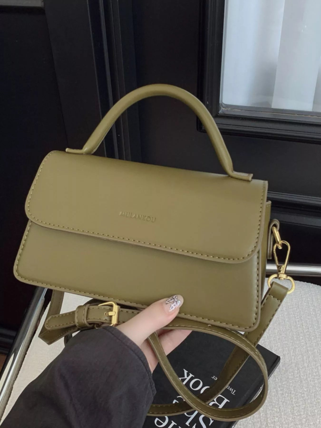 PU Leather Flap Crossbody Bag