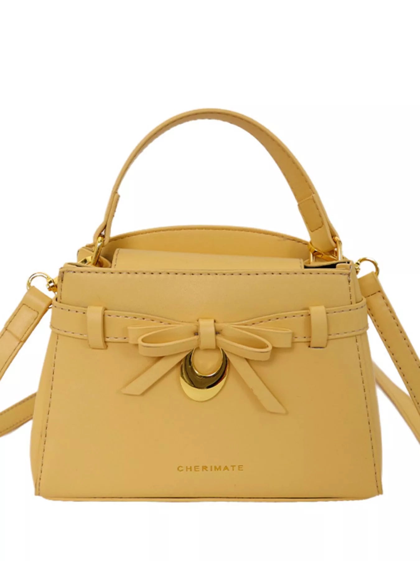 Bow PU Leather Crossbody Bag