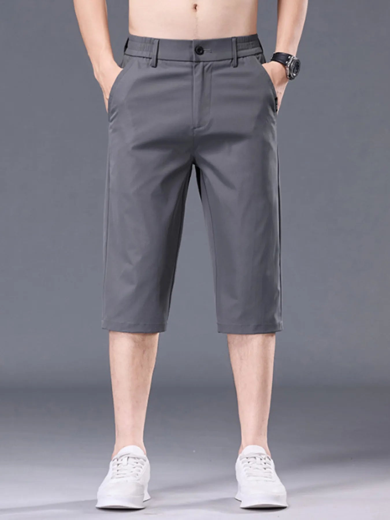 Men's Plus Size Casual Shorts with Pockets