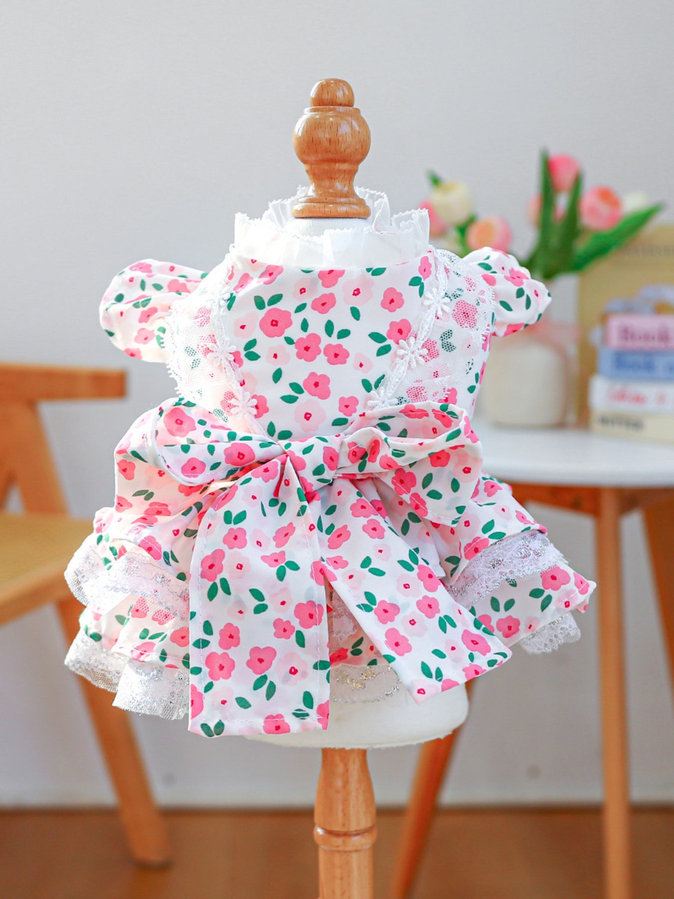 Bow Printed Pet Dress