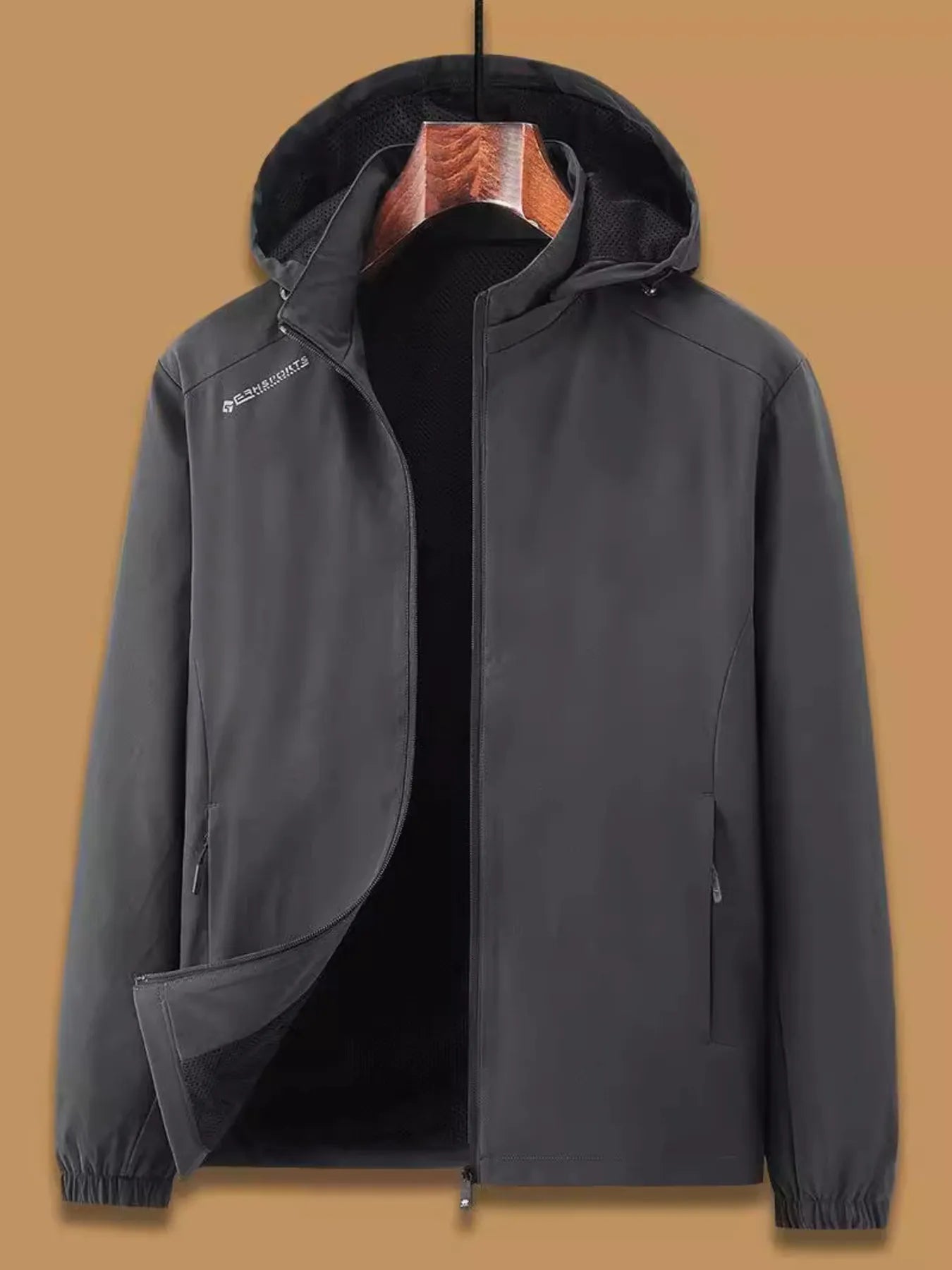Men's Plus Size Casual Hooded Windproof Jacket