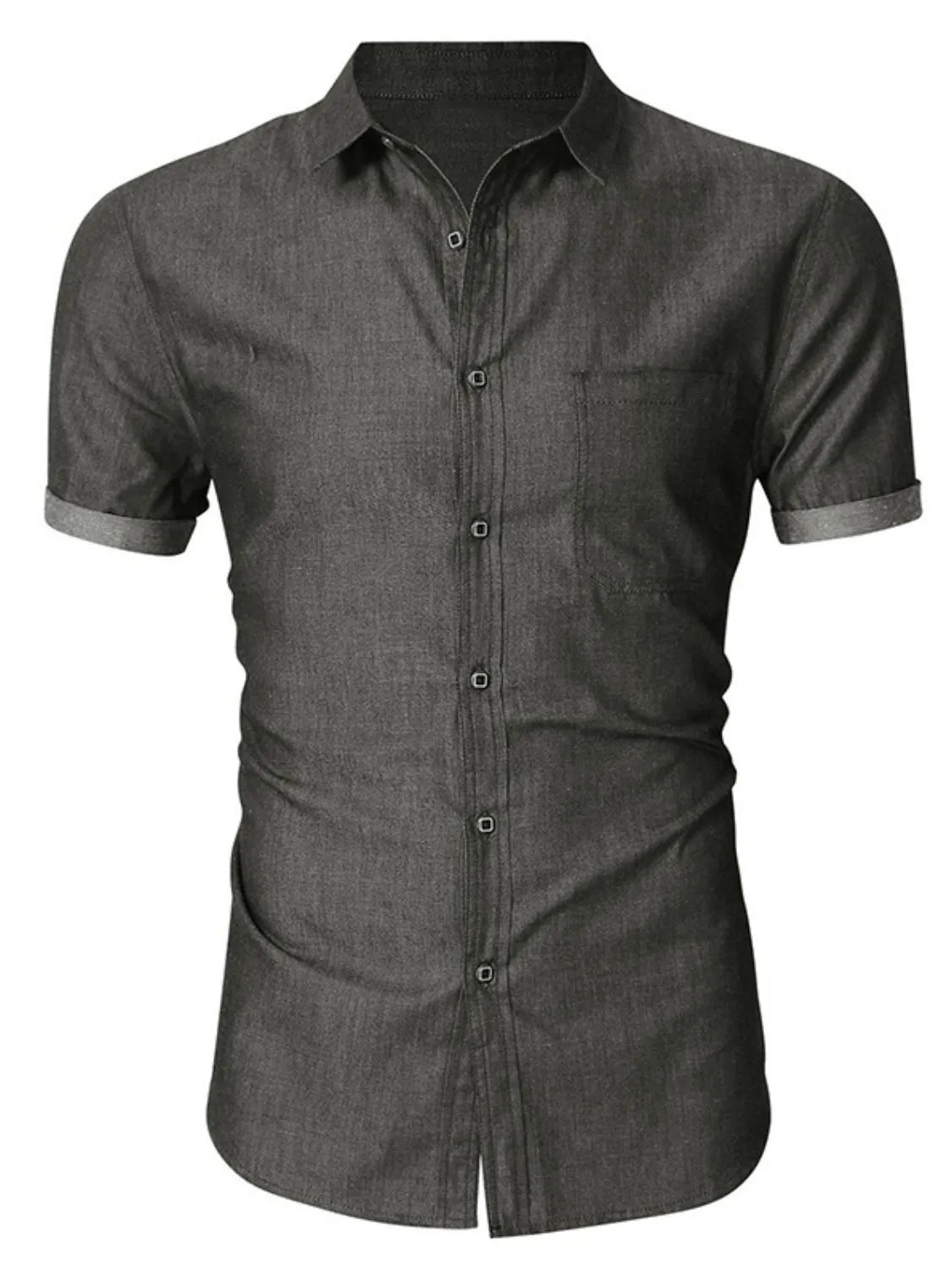 Men's Button Up Short Sleeve Shirt