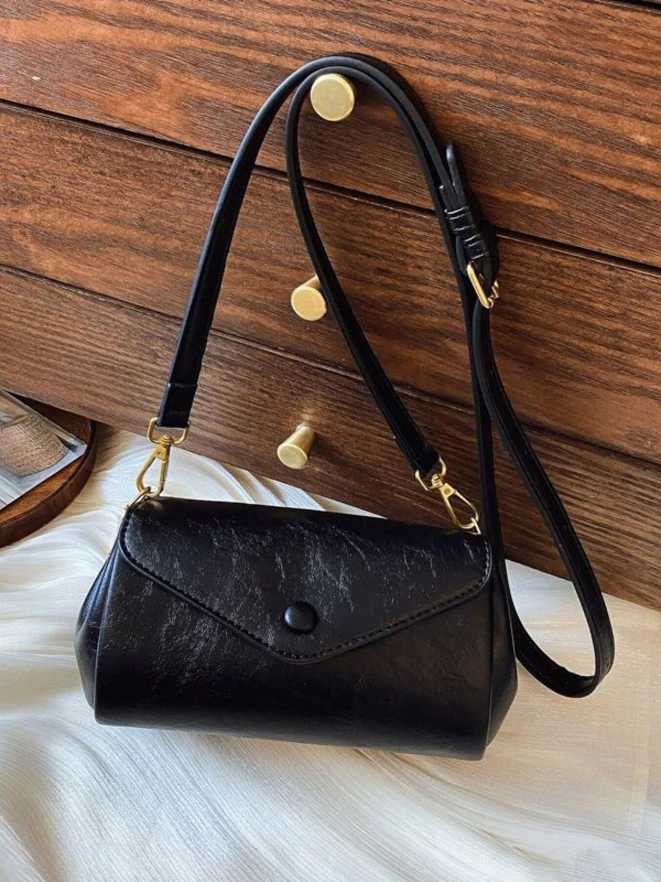 Flap Leather Crossbody Bag