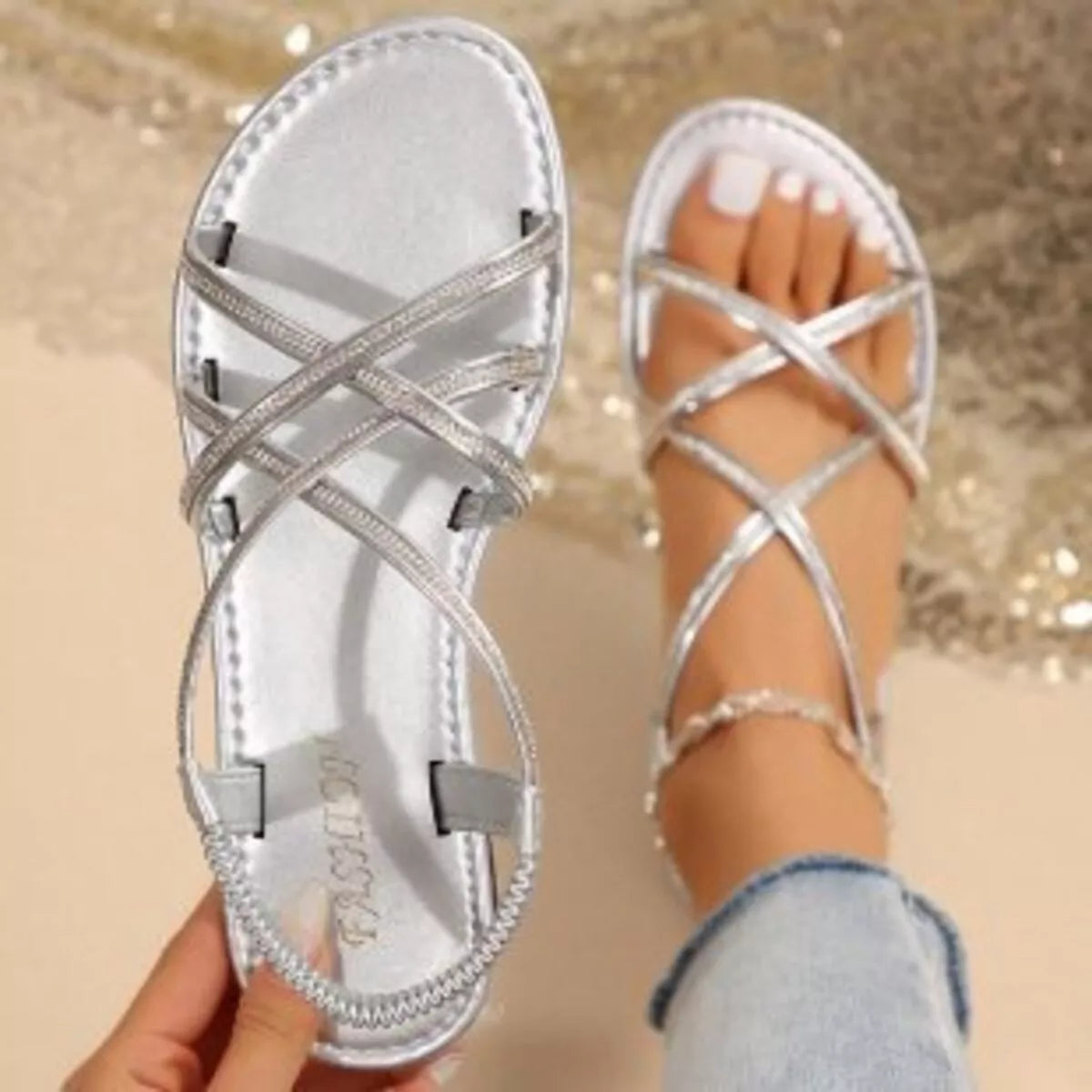 Open Toe Flats Sandals