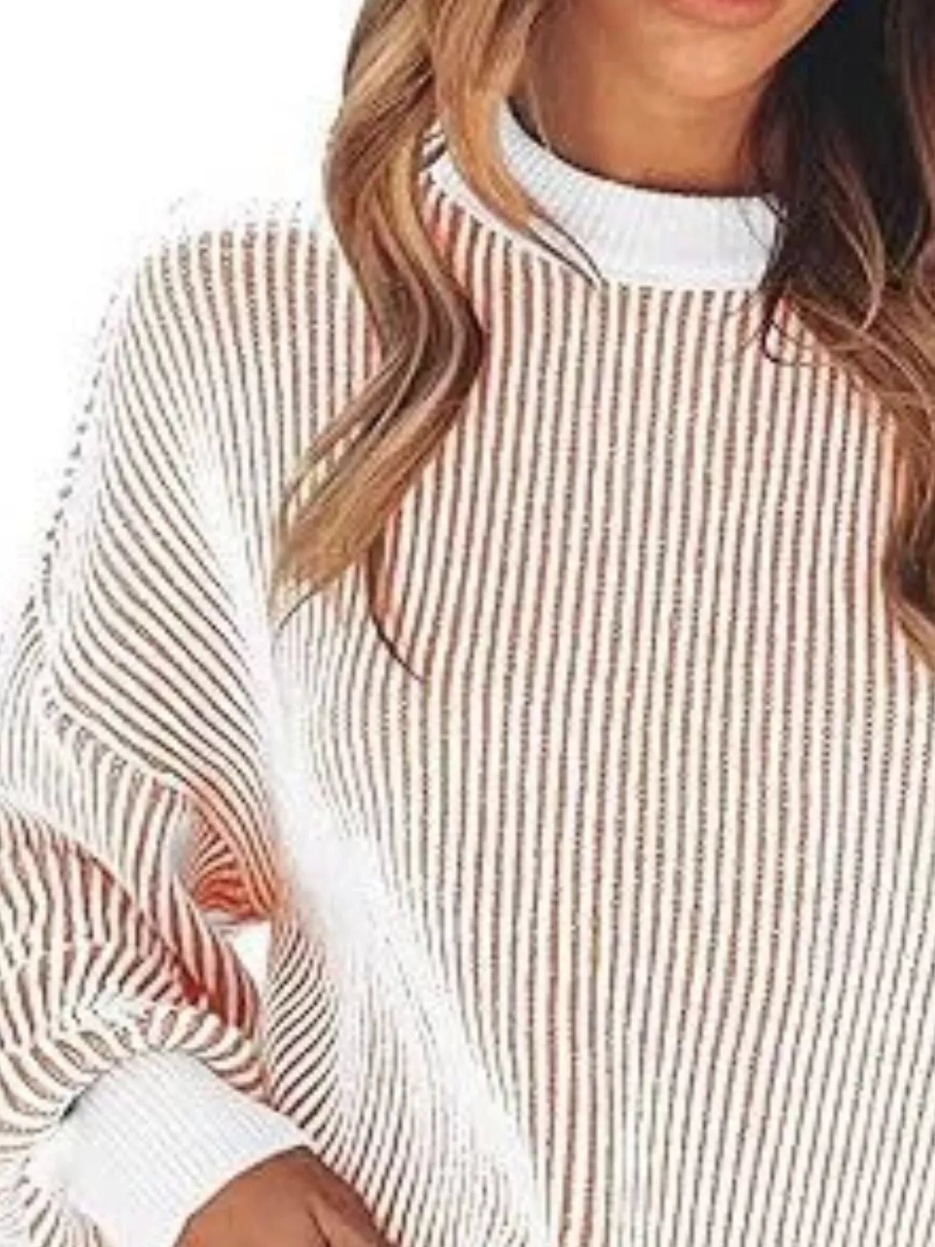 Stripe Dropped Shoulder Sweater