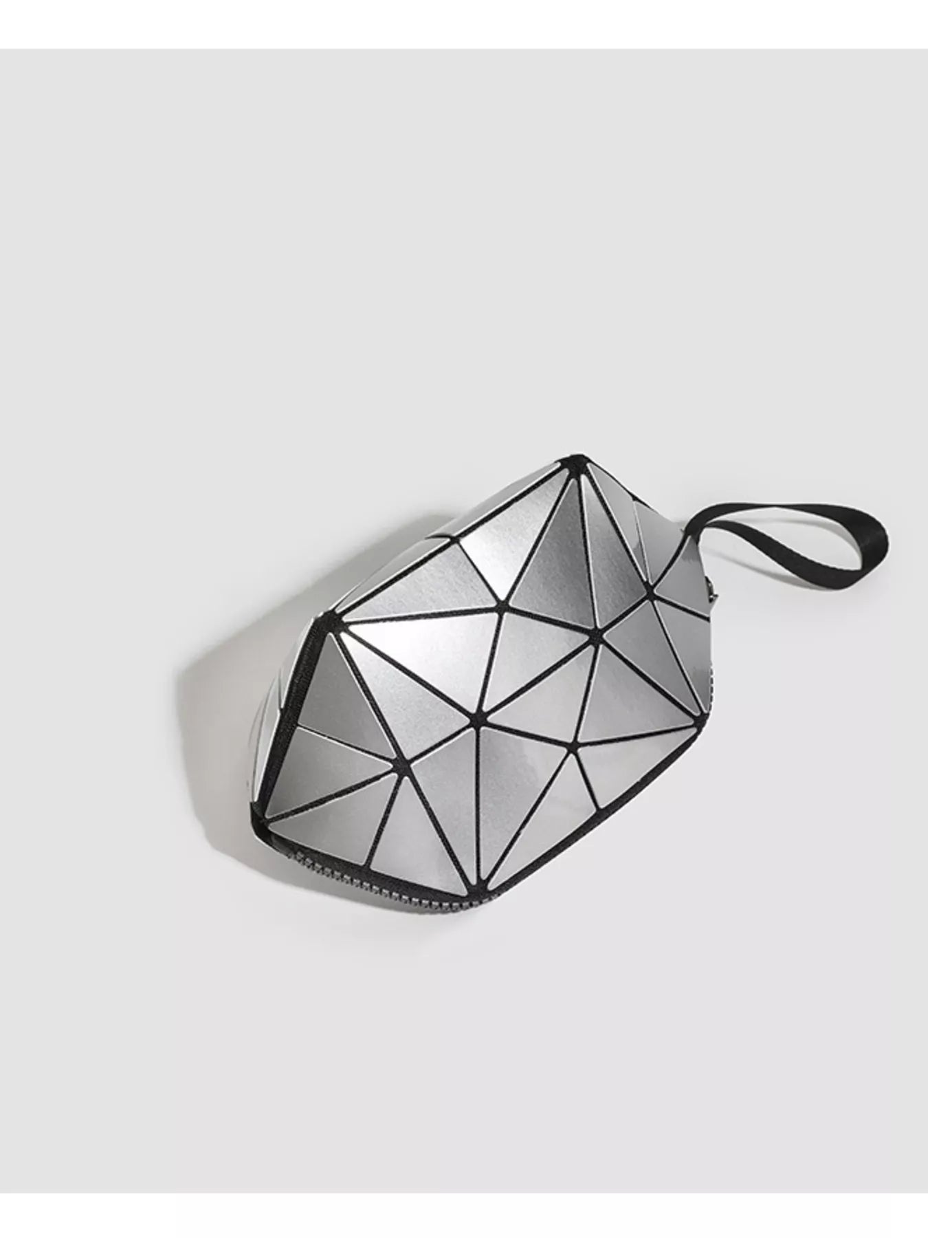Geometric Leather Wristlet