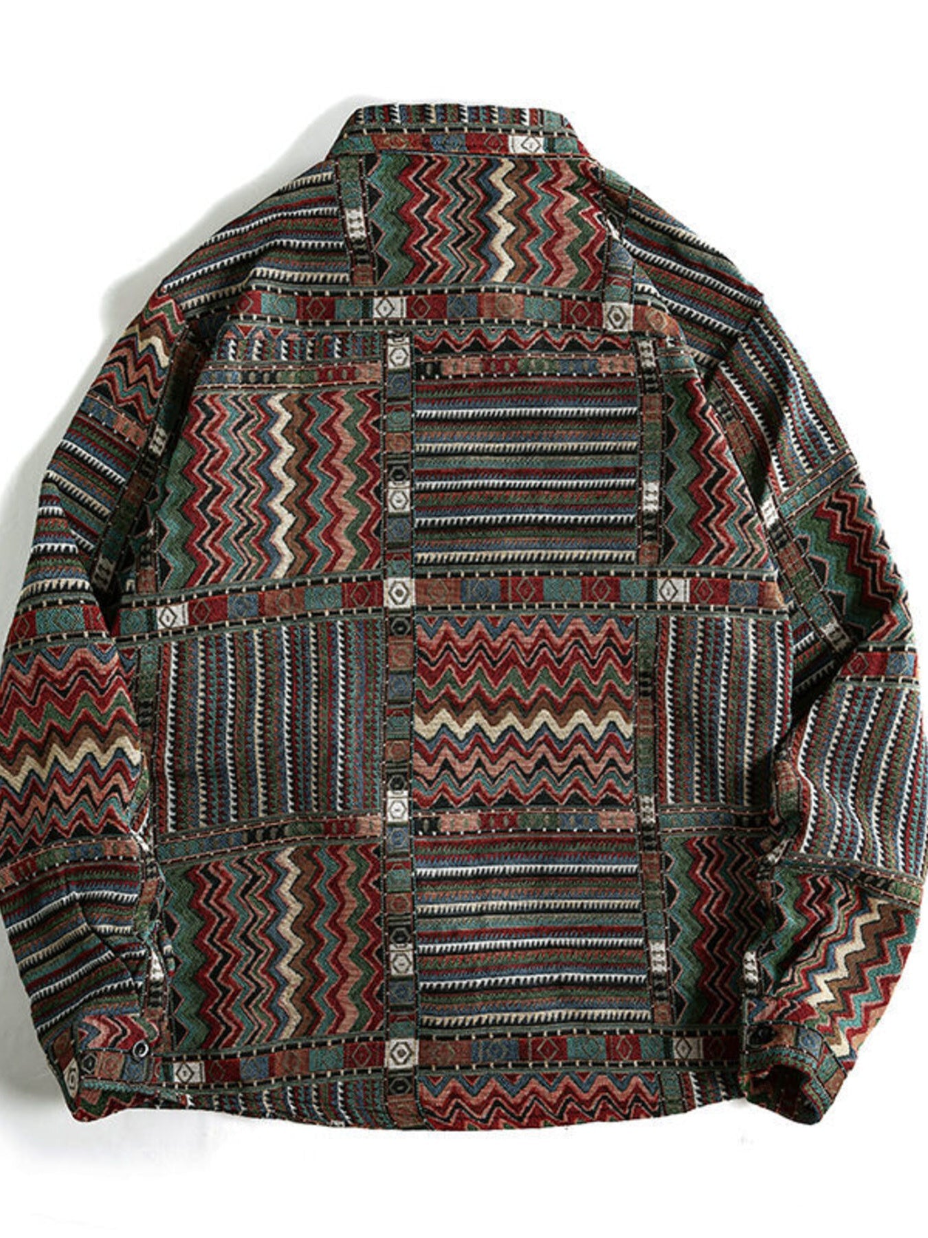 Men's Geometric Button Up Shacket