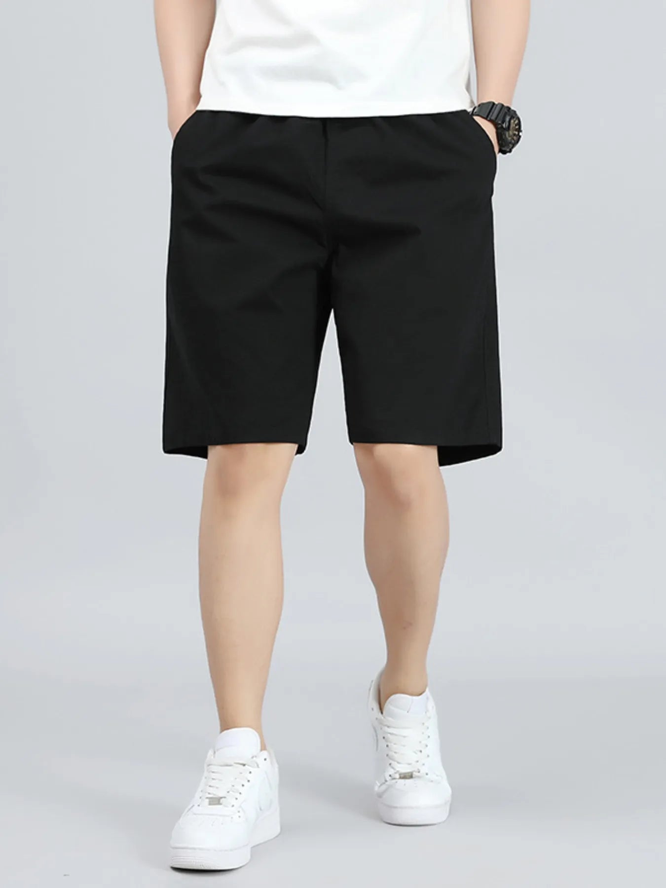Men's Casual Elastic Waist Shorts