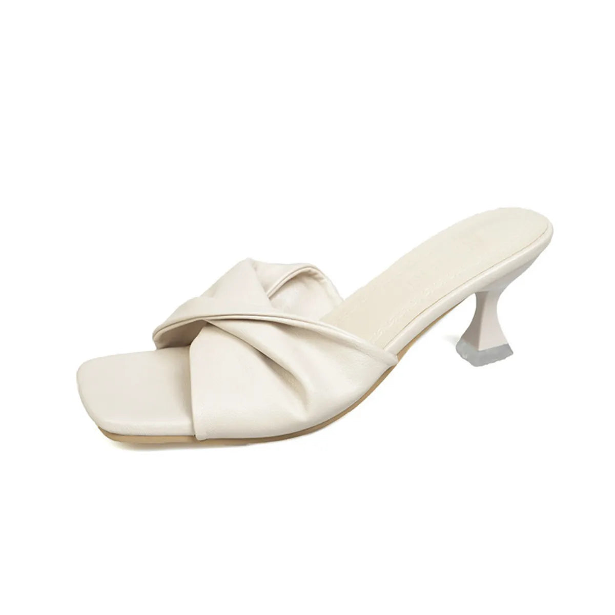Open Toe Twisted Slide Sandals