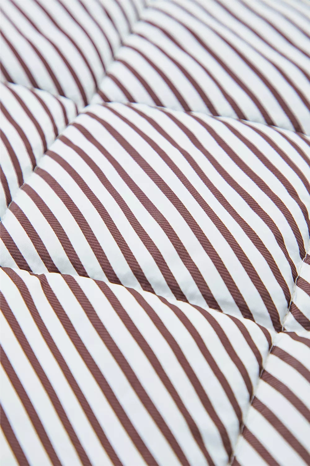 Stripe Quilted Wavy Hem Snap Button Vest