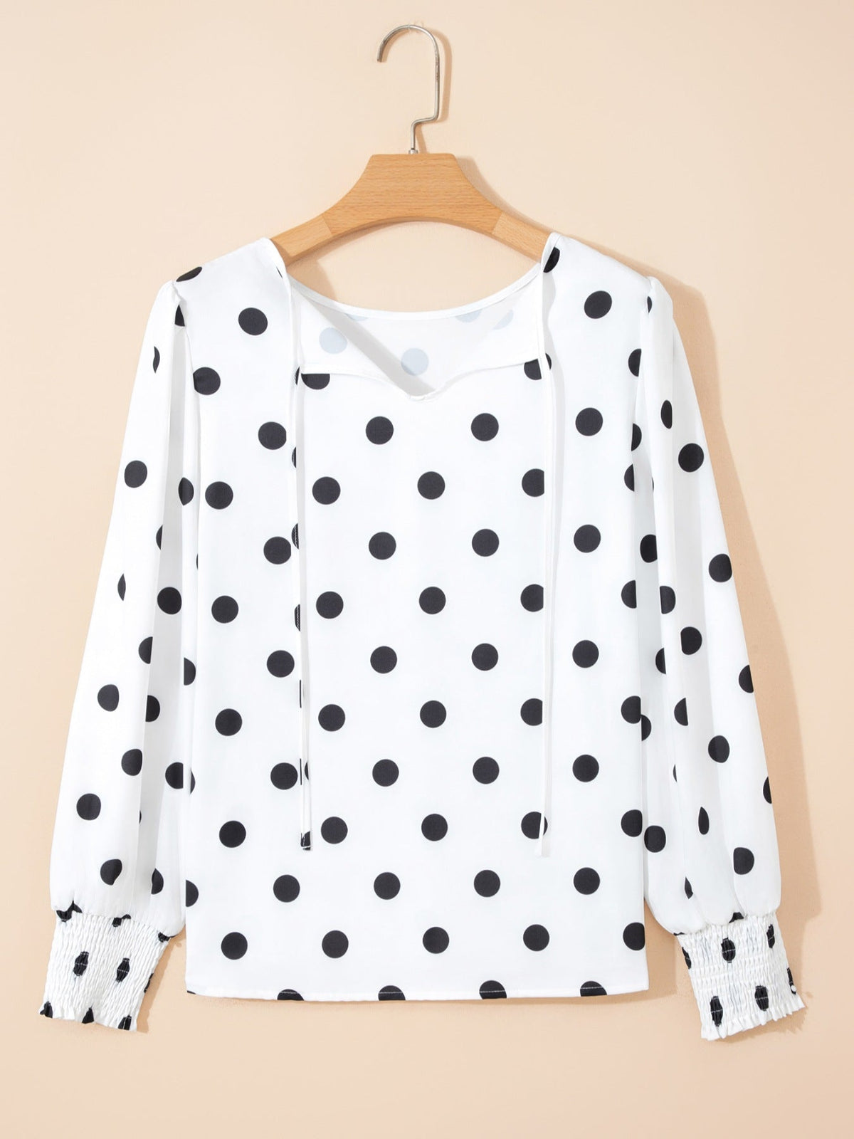 Polka Dot Long Sleeve Blouse
