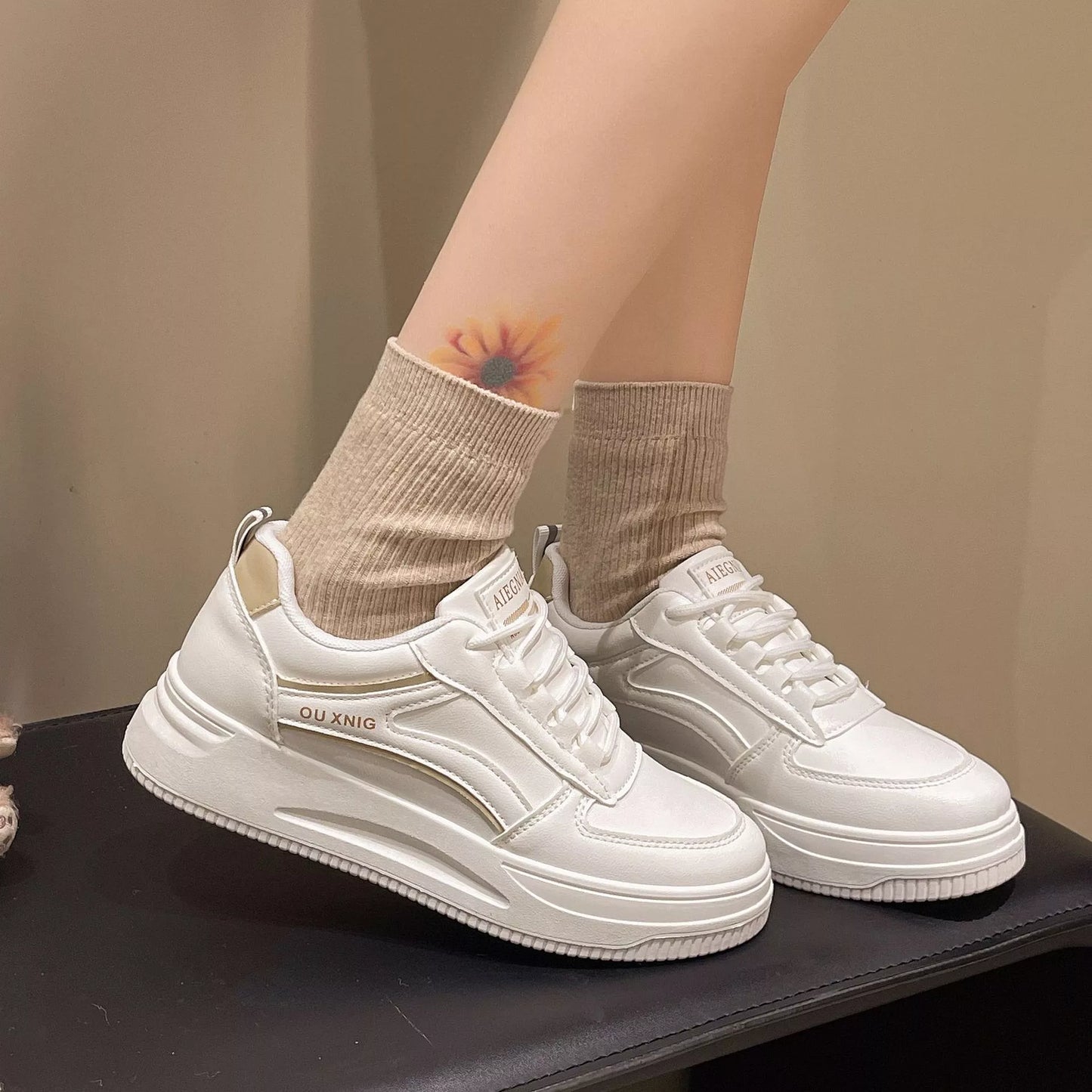 Classic Lace-Up Platform Sneakers