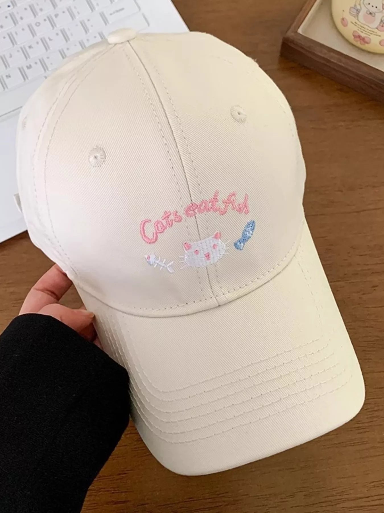 Cat Embroidered Baseball Cap