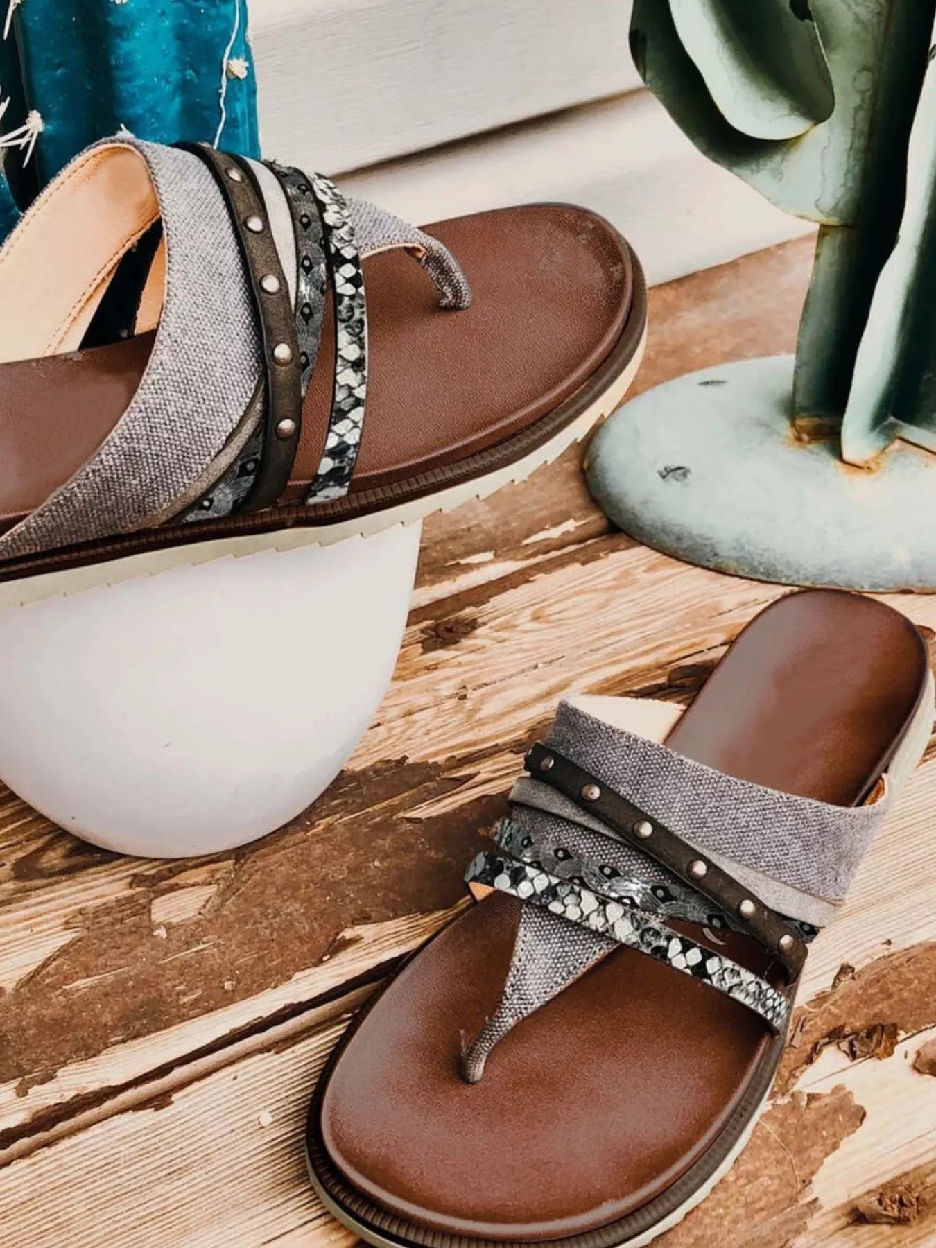Strappy Thong Sandals