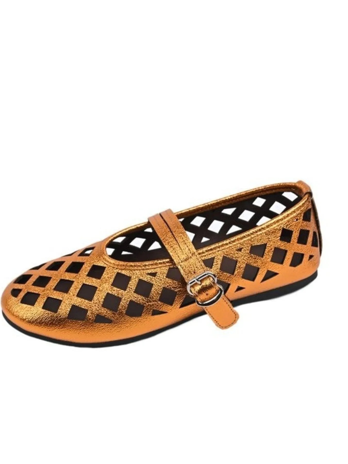 Cutout Round Toe Flats Sandals
