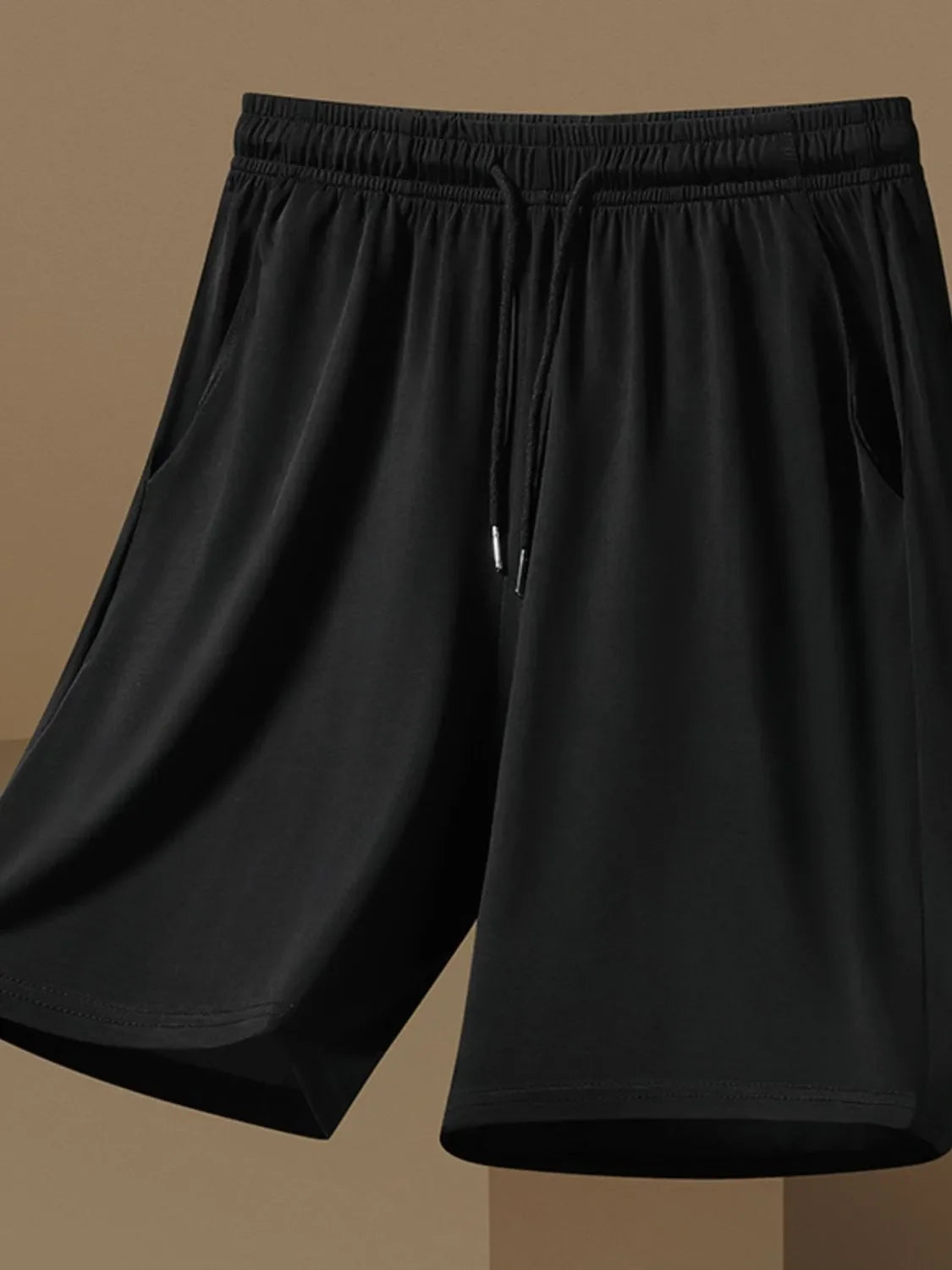 Men's Plus Size Drawstring Pocketed Shorts