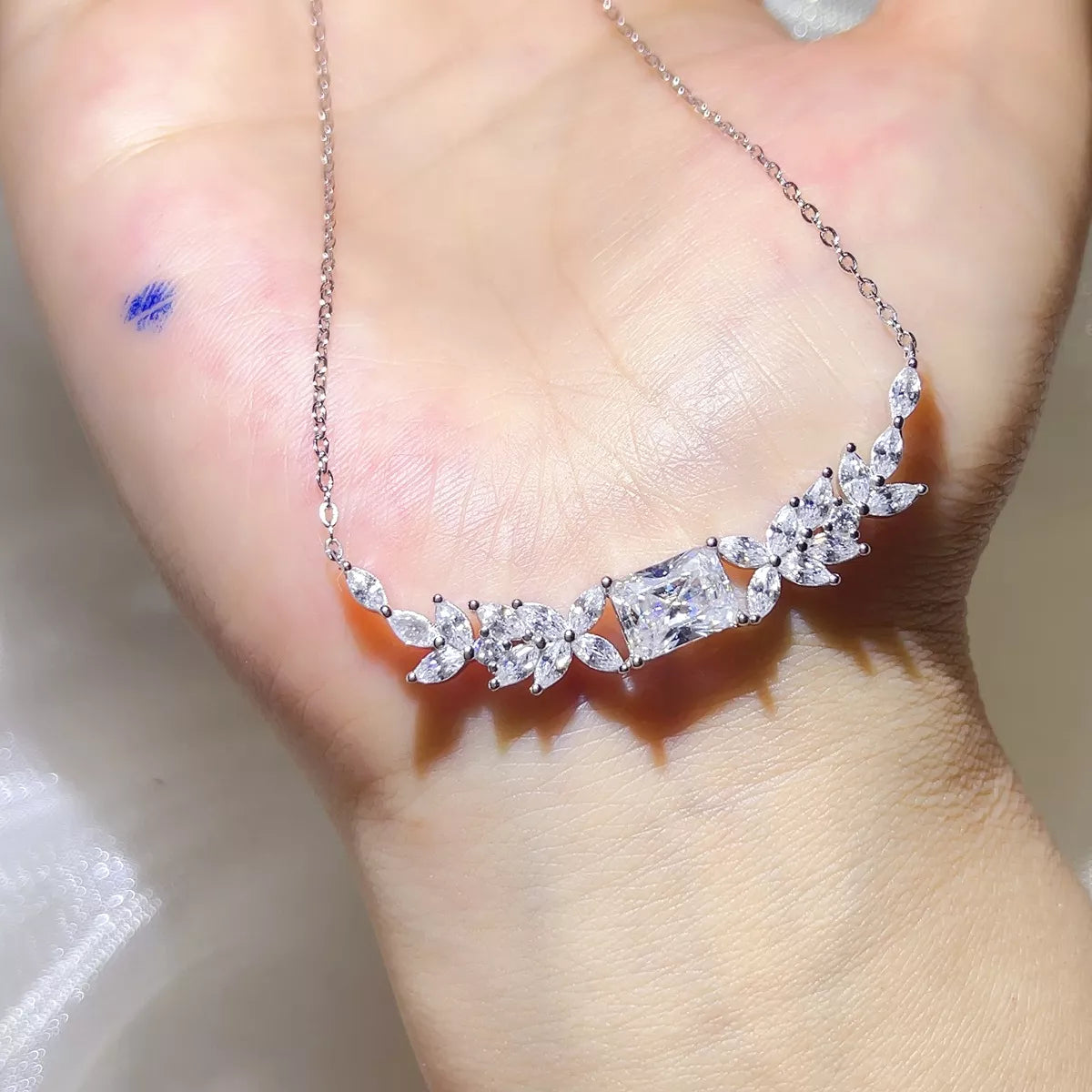 2 Carat 925 Sterling Silver Moissanite Necklace