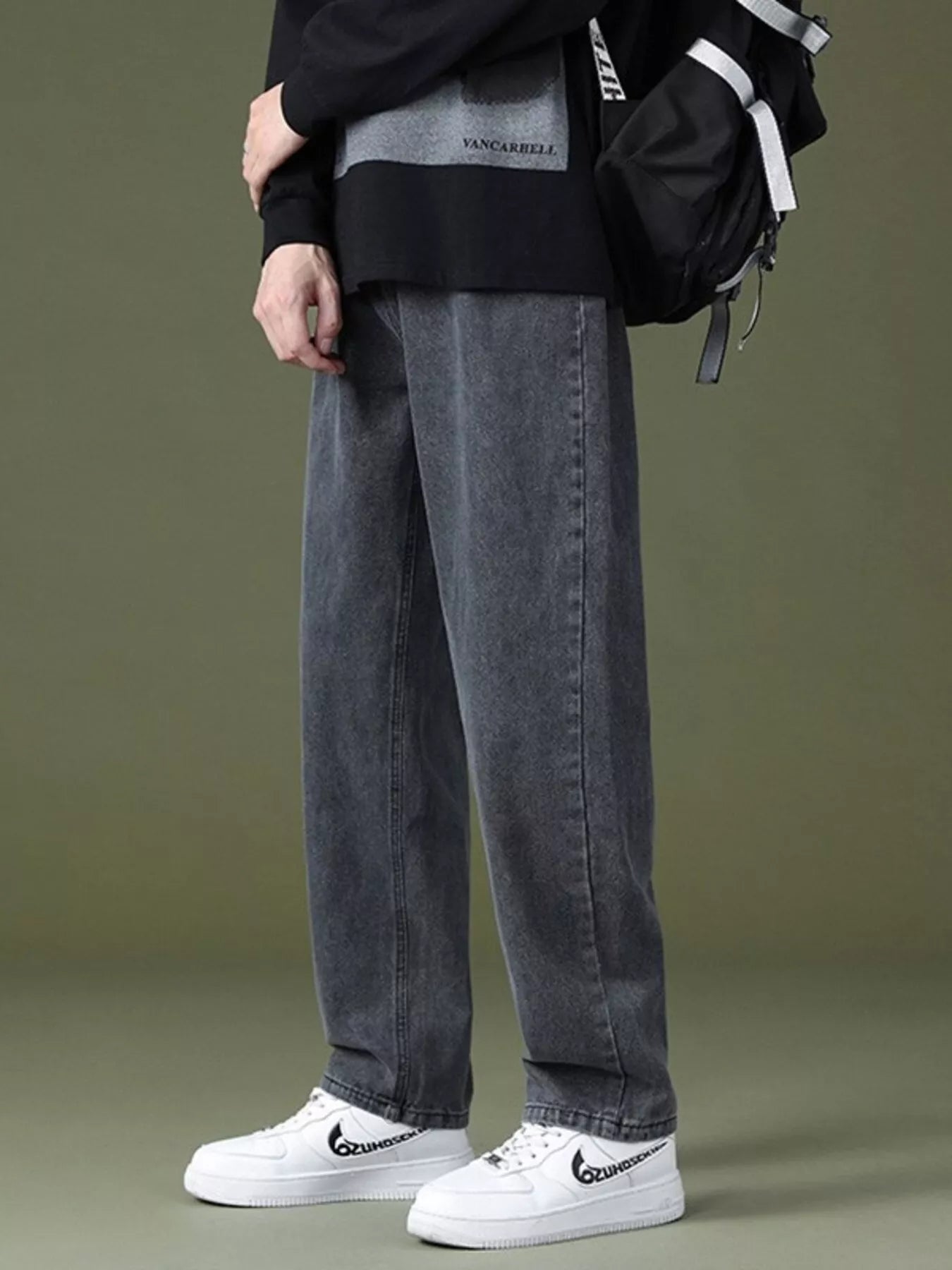 Men's Full Size Washed Relaxed Fit Jeans Plus Size