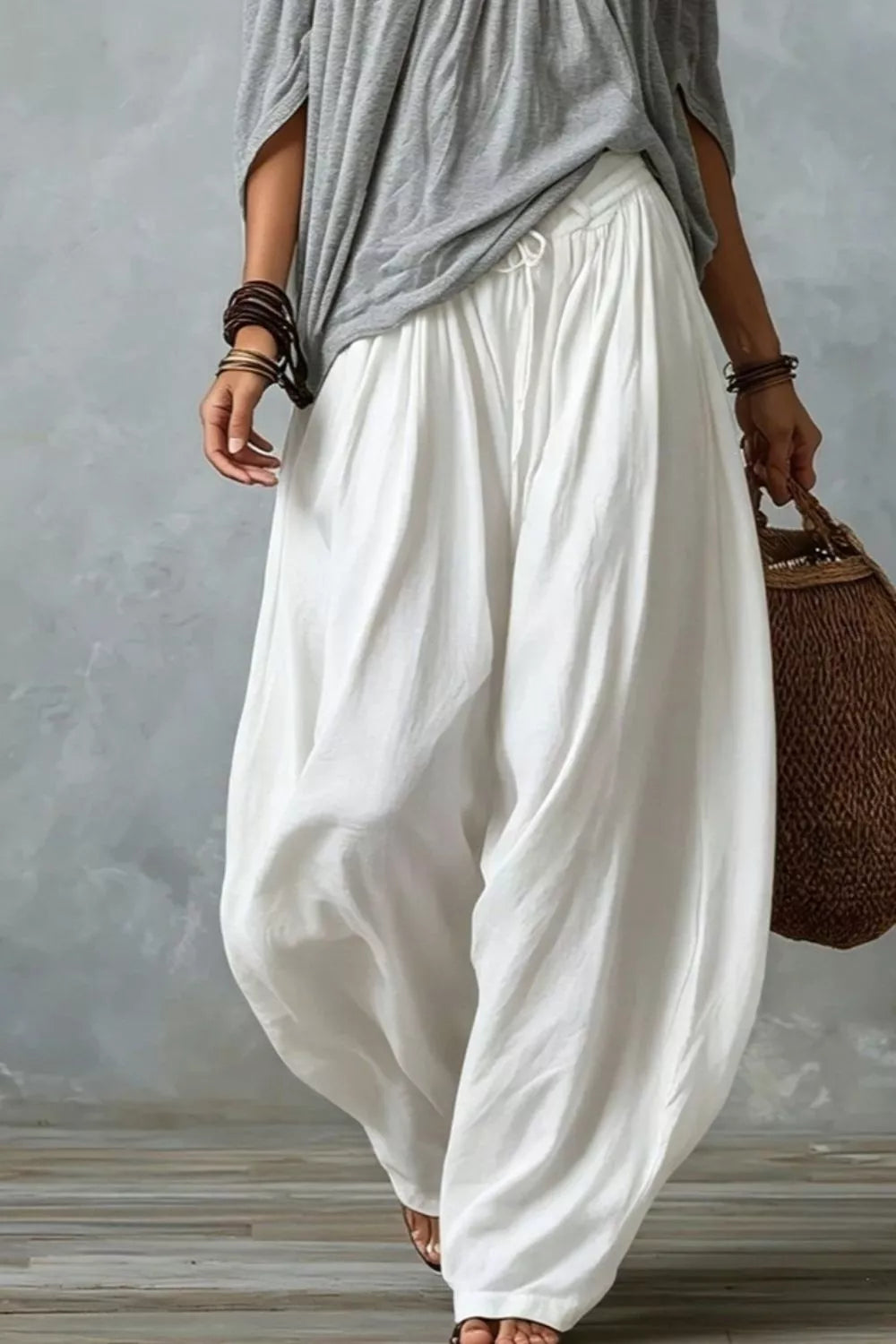 Full Size Off-Shoulder Top and Wide-Leg Pants Set Plus Size