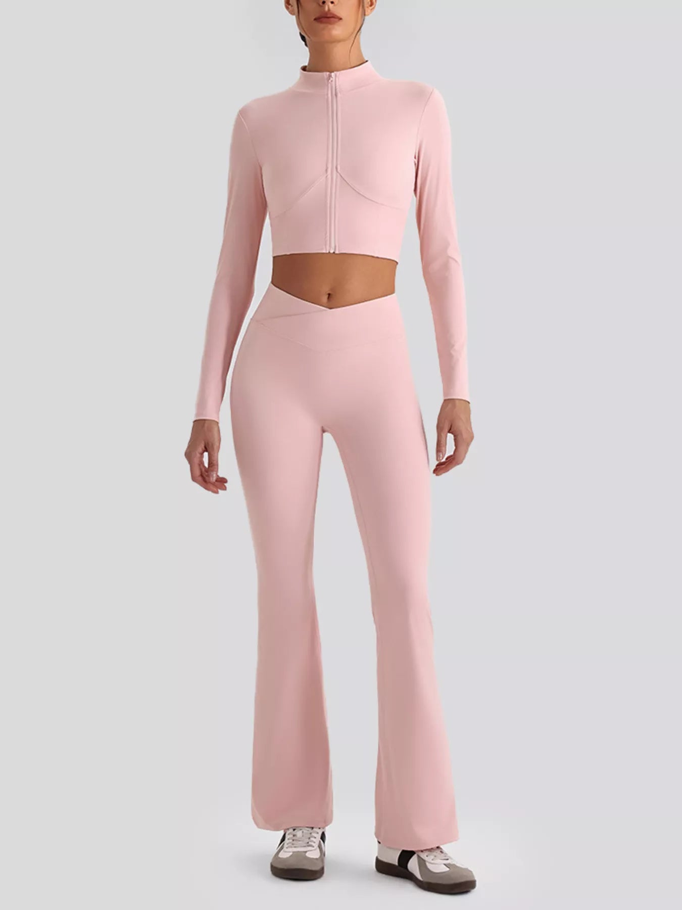 Seamless Criss-Cross V-Neck Tank and Leggings Active Set