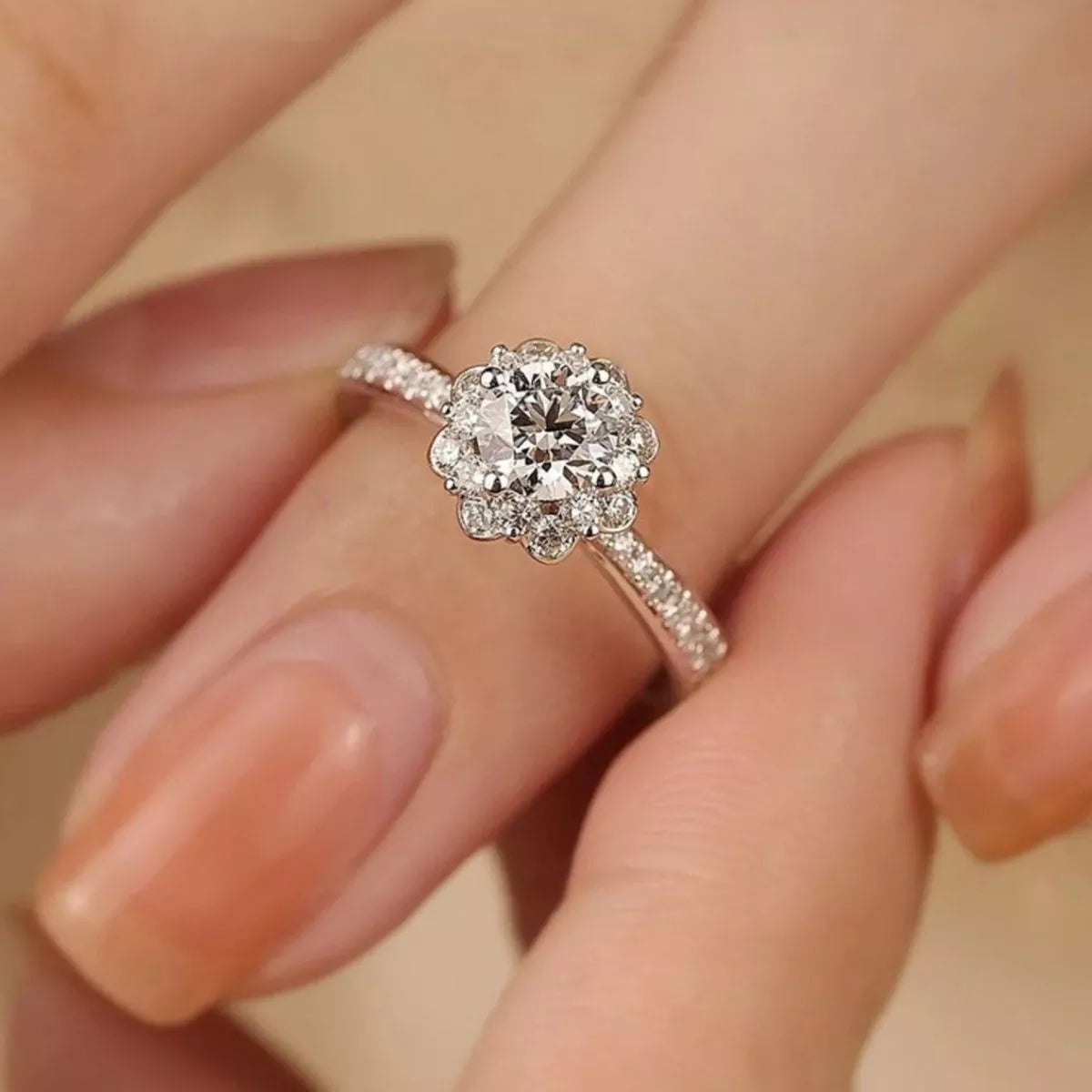 1 Carat 925 Sterling Silver Moissanite Ring