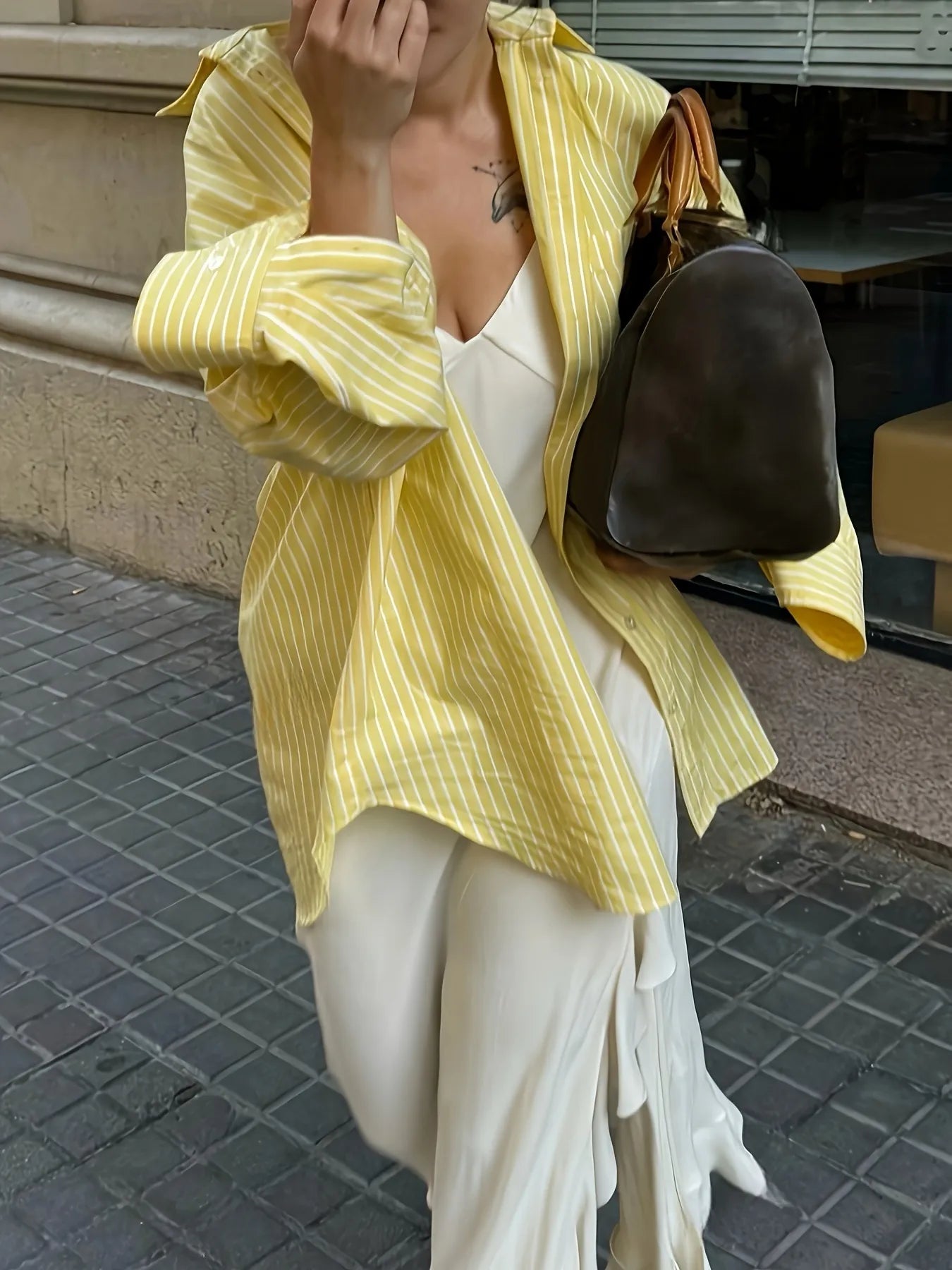 Striped Button-Down Shirt
