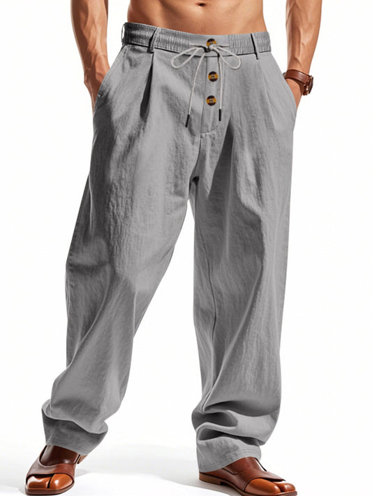 Men's Full Size Drawstring Loose Fit Pants Plus Size