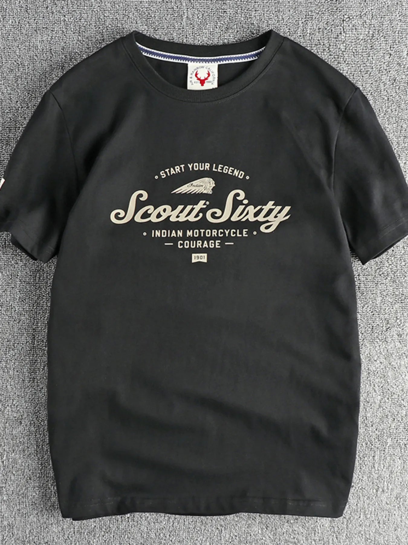 Men's Graphic Round Neck Short Sleeve T-Shirt