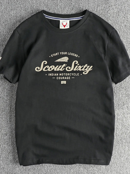 Men's Graphic Round Neck Short Sleeve T-Shirt