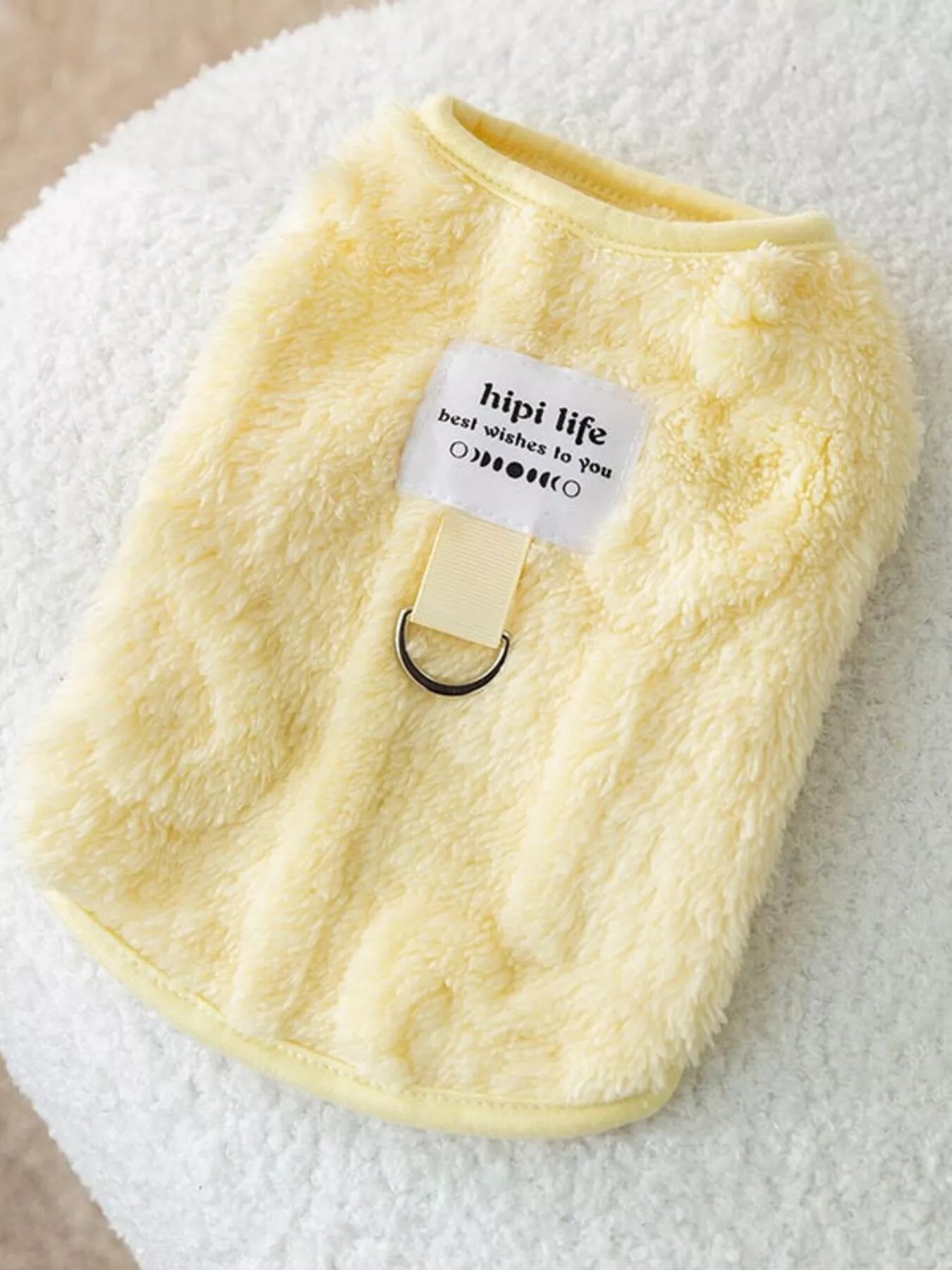Cozy Plush Pet Sweater with Cute Patch