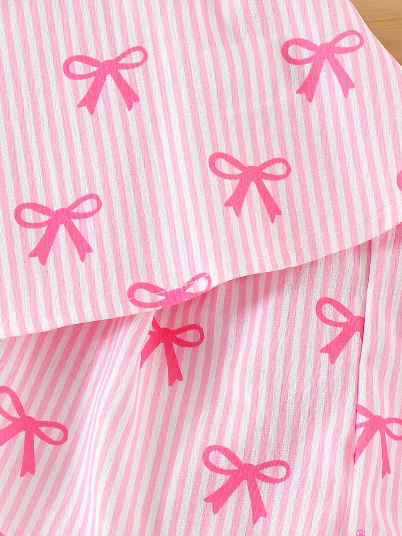 Children's Striped Bow Cami and Shorts Set