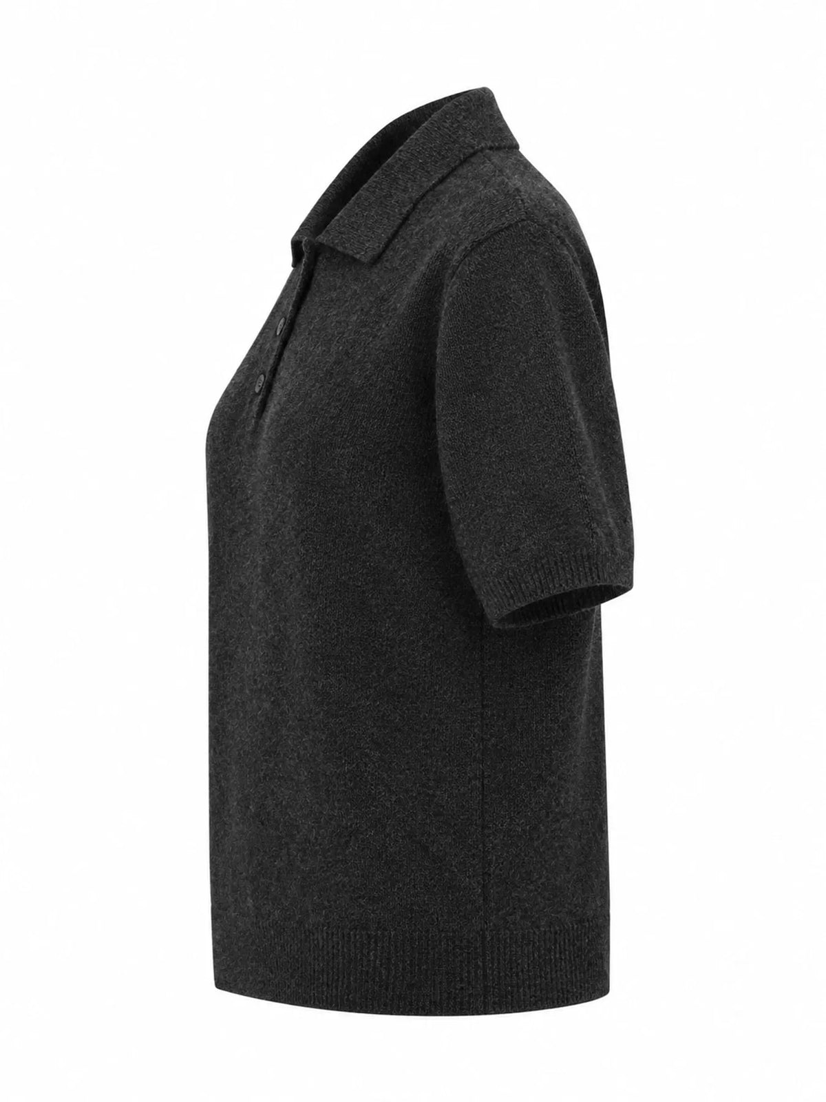 Wool Short-Sleeve knitted Polo Shirt