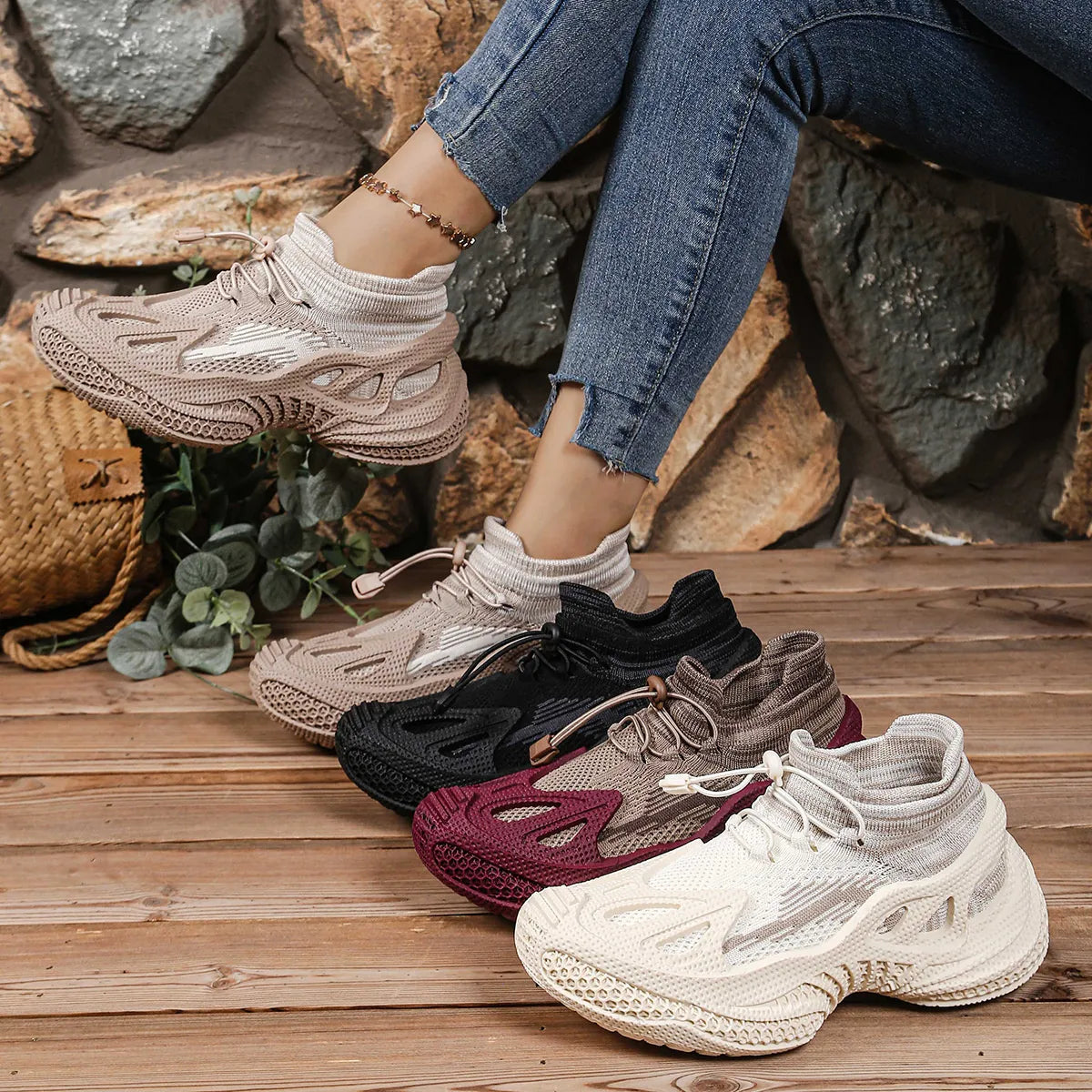 Lace Up Mesh Athletic