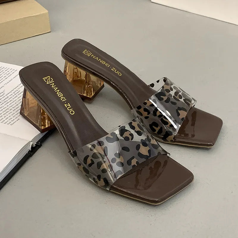 Open Toe Block Heels Sandals