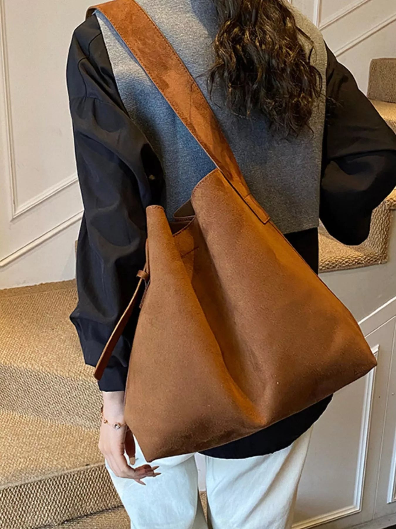 Buckle Adjustable Strap Tote Bag