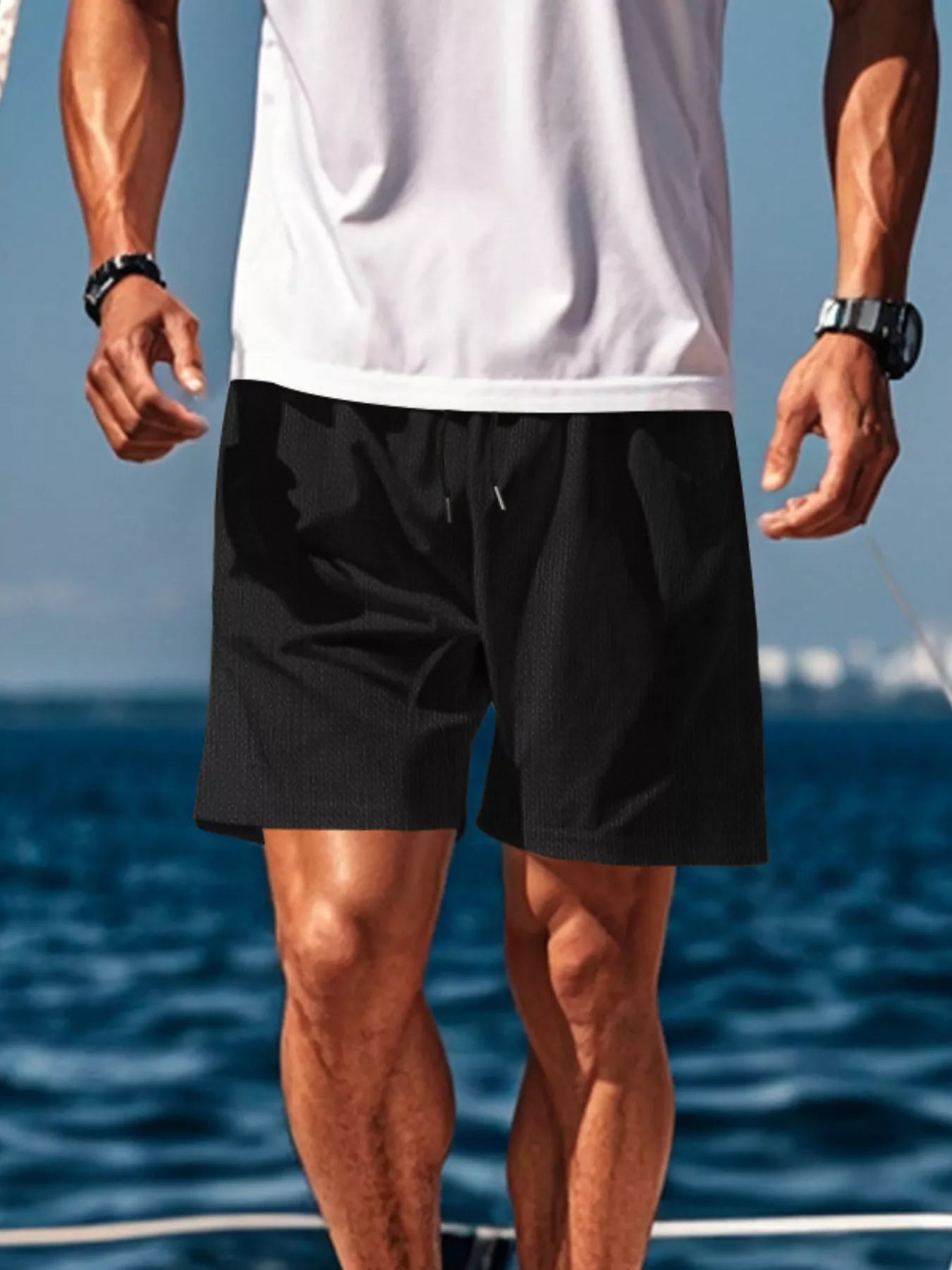 Men's Drawstring Causal Shorts