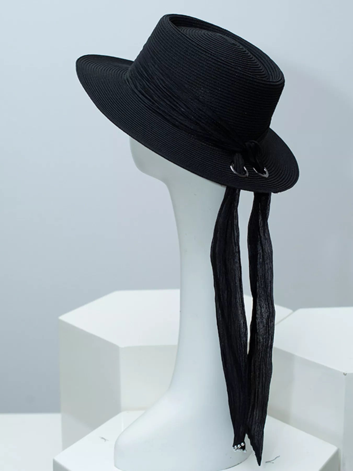 Ribbon Accent Straw Sun Hat