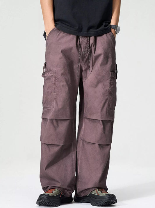 Men's Full Size Wide Leg Cargo Pants Plus Size