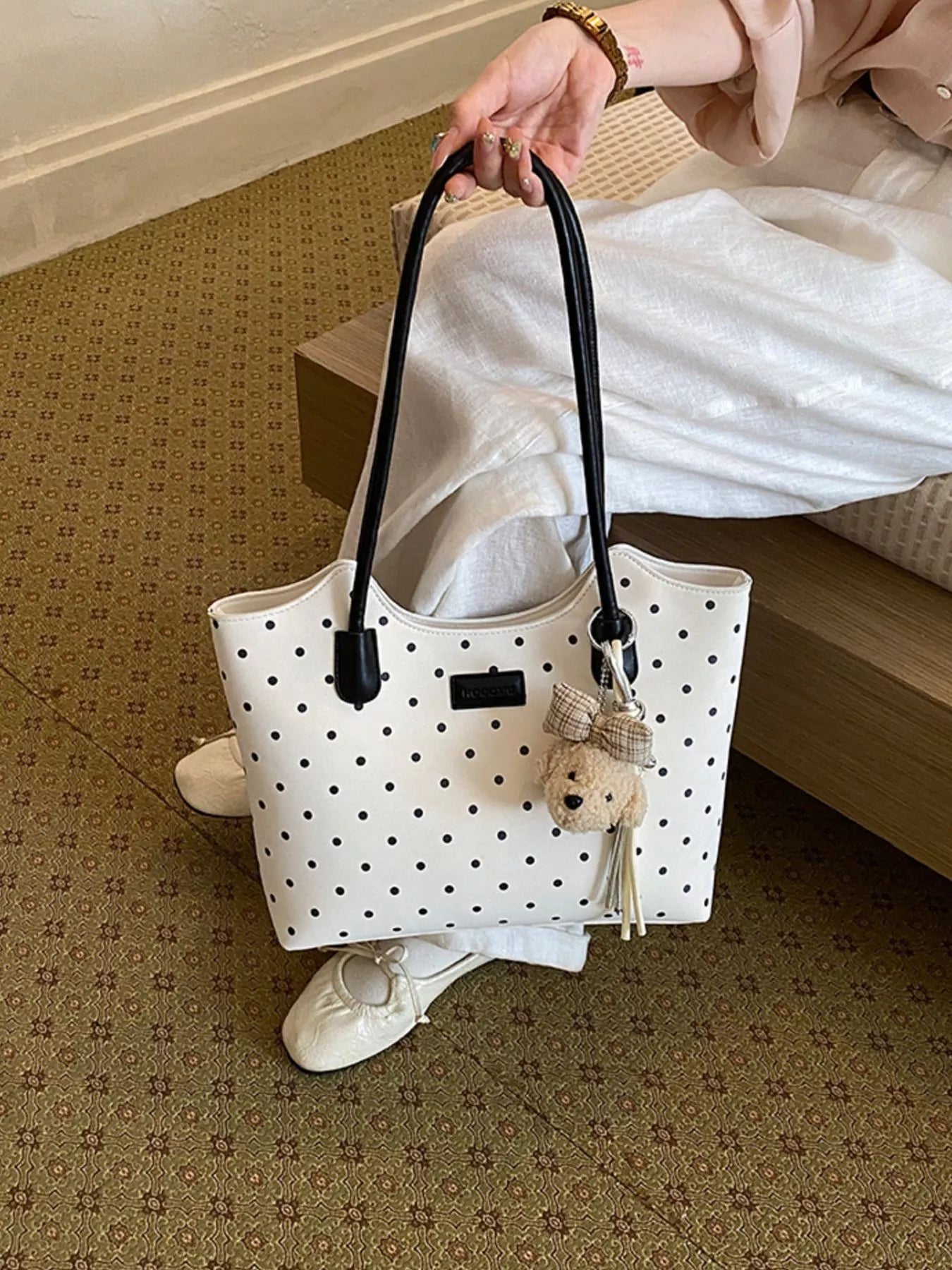 Polka Dot Shoulder Bag