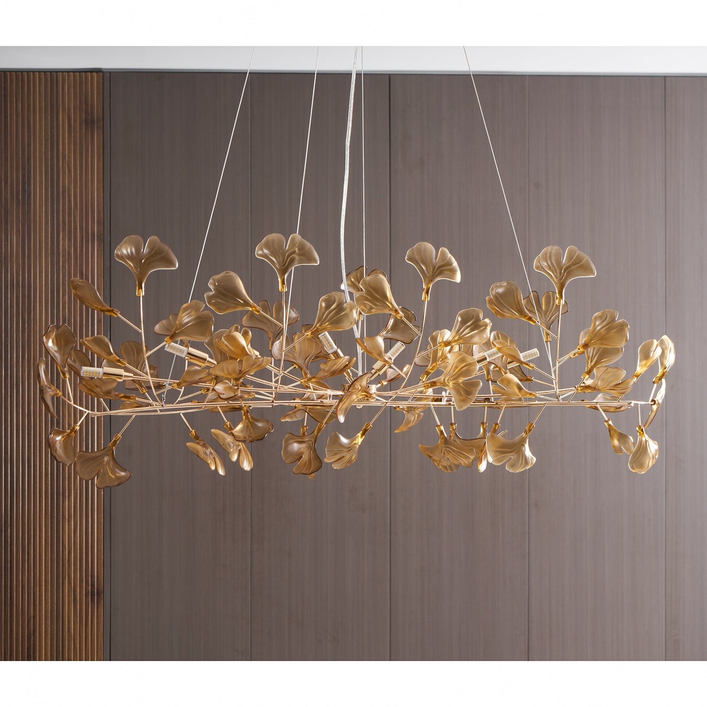 Acrylic Ginkgo Leaf Chandelier