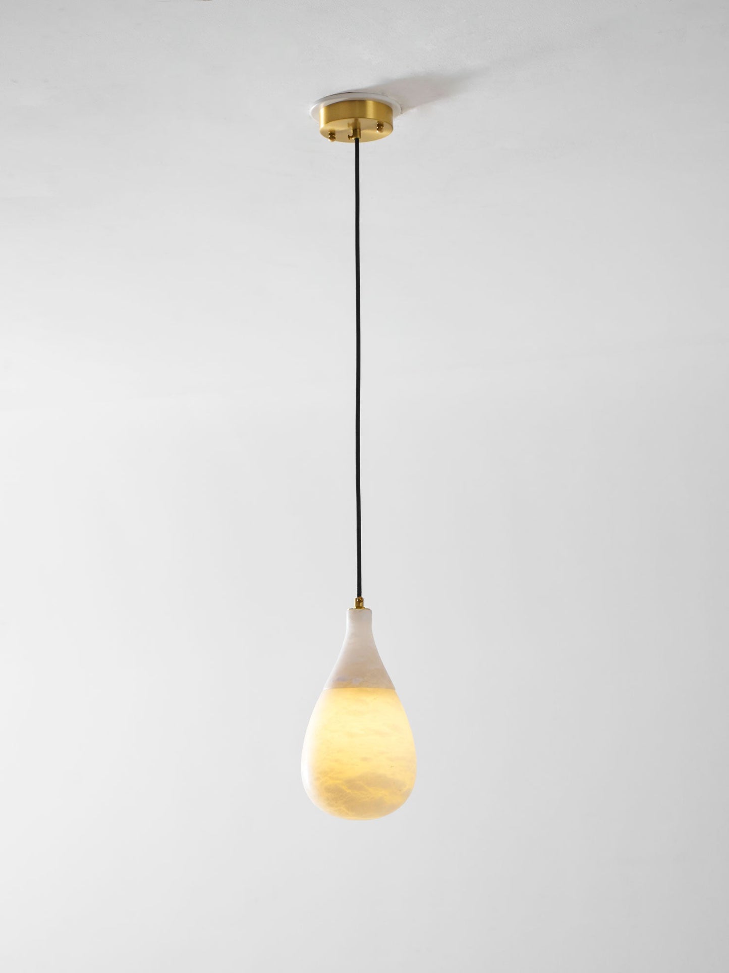 Alabaster Raindrop Pendant Light