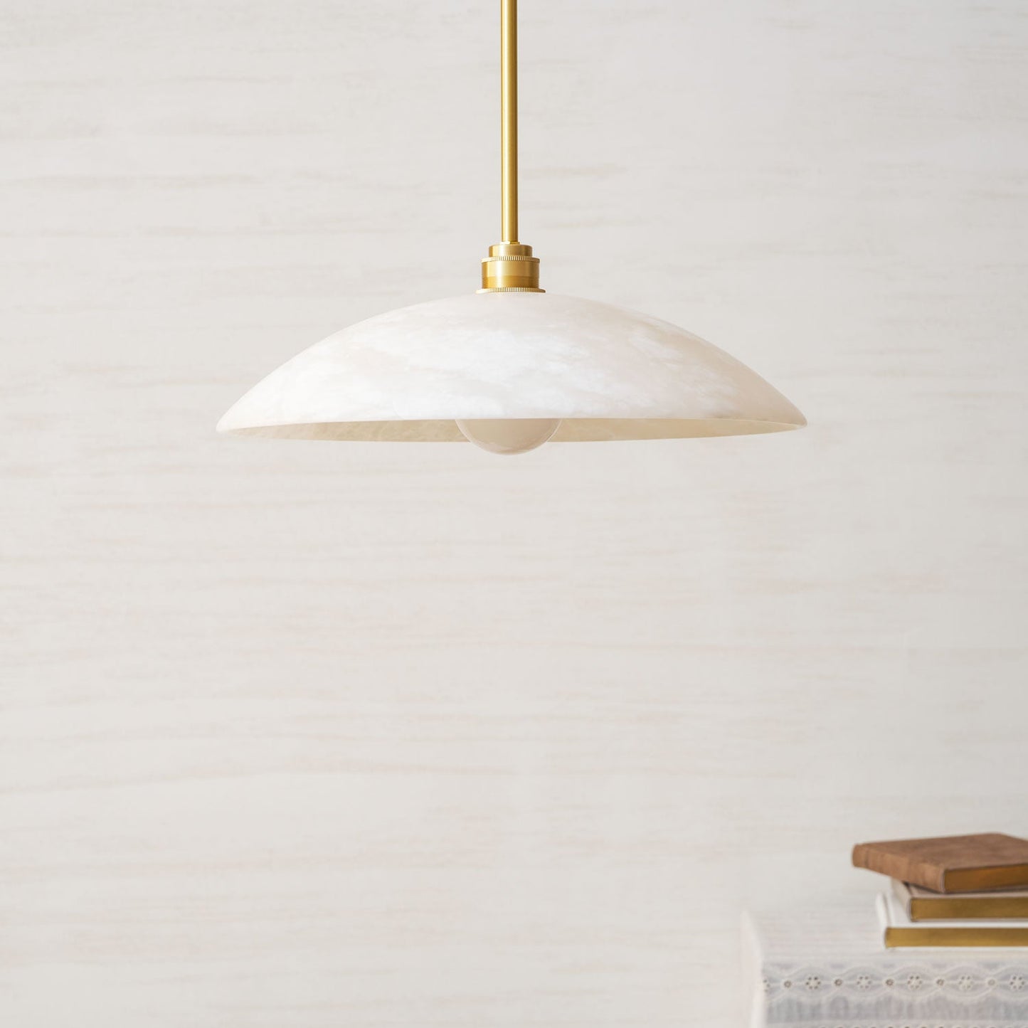 Alabaster Dome Pendant Lamp