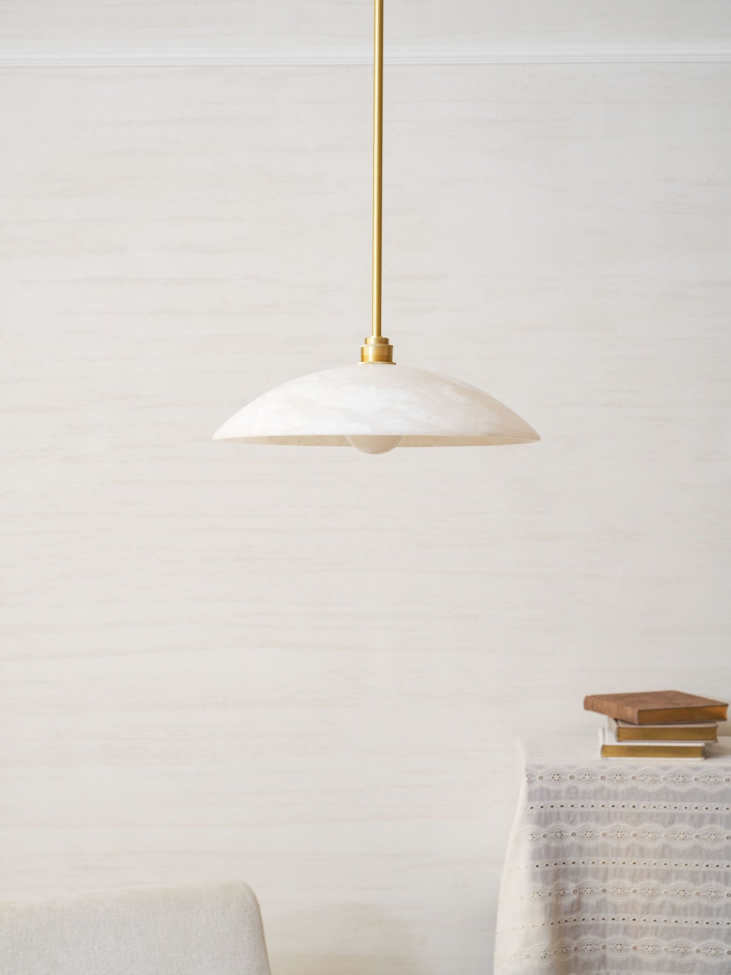 Alabaster Dome Pendant Lamp