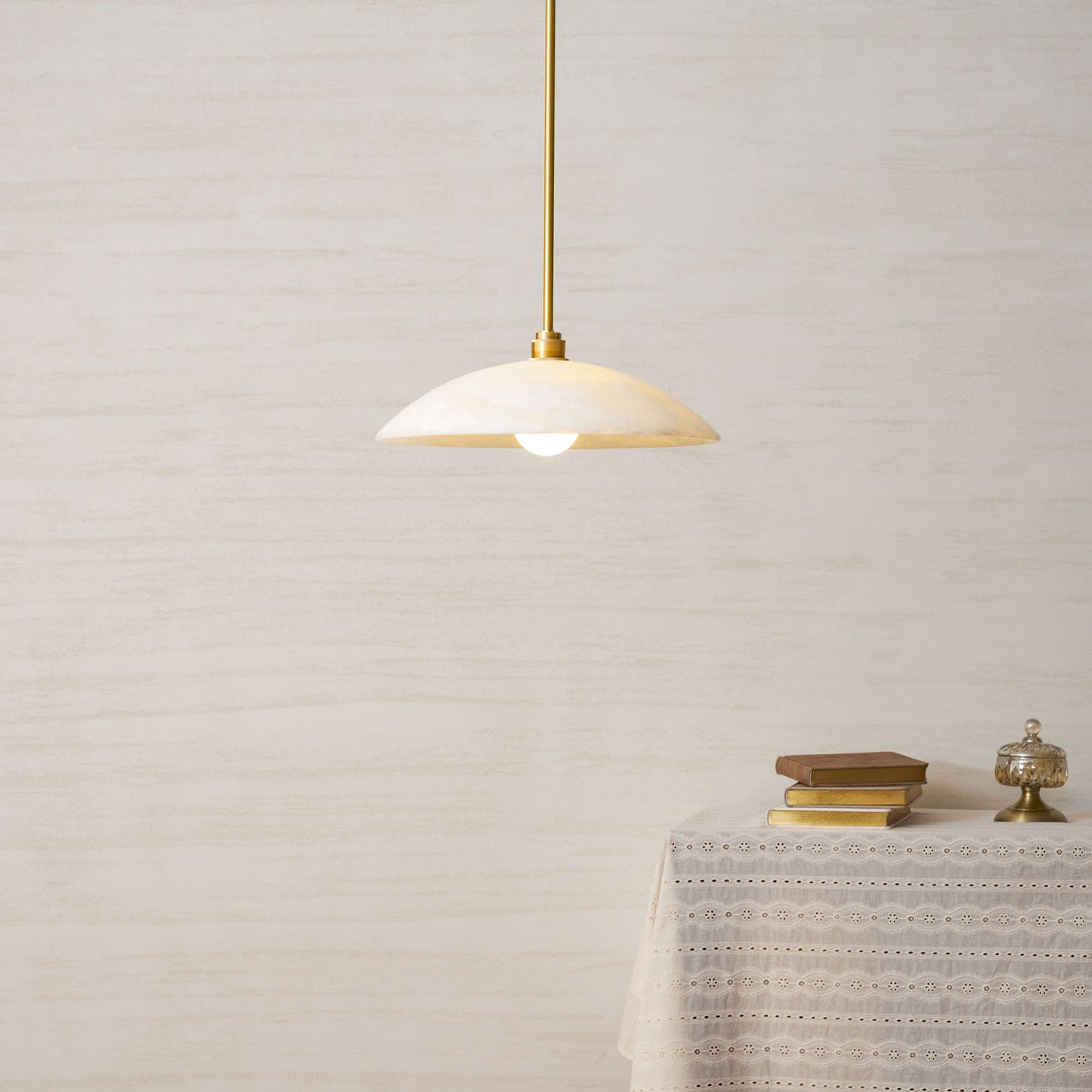 Alabaster Dome Pendant Lamp
