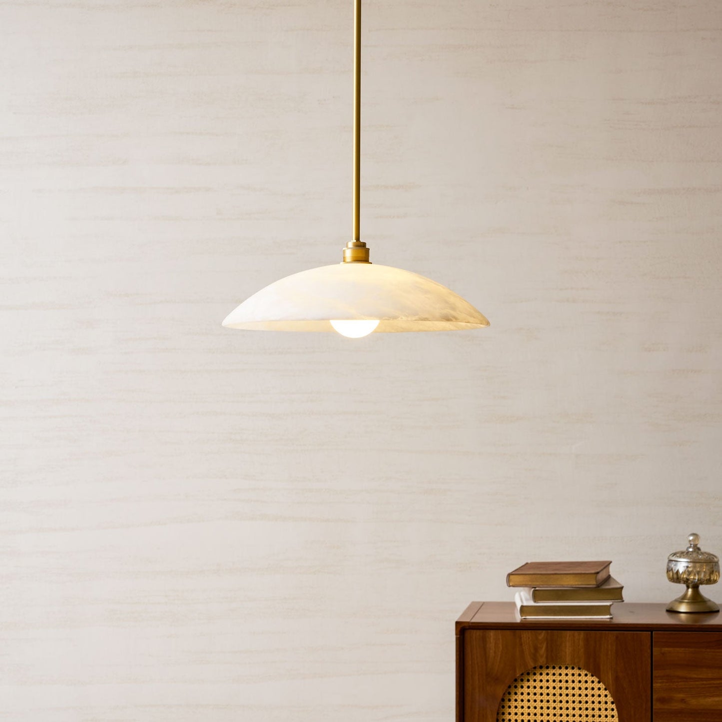 Alabaster Dome Pendant Lamp