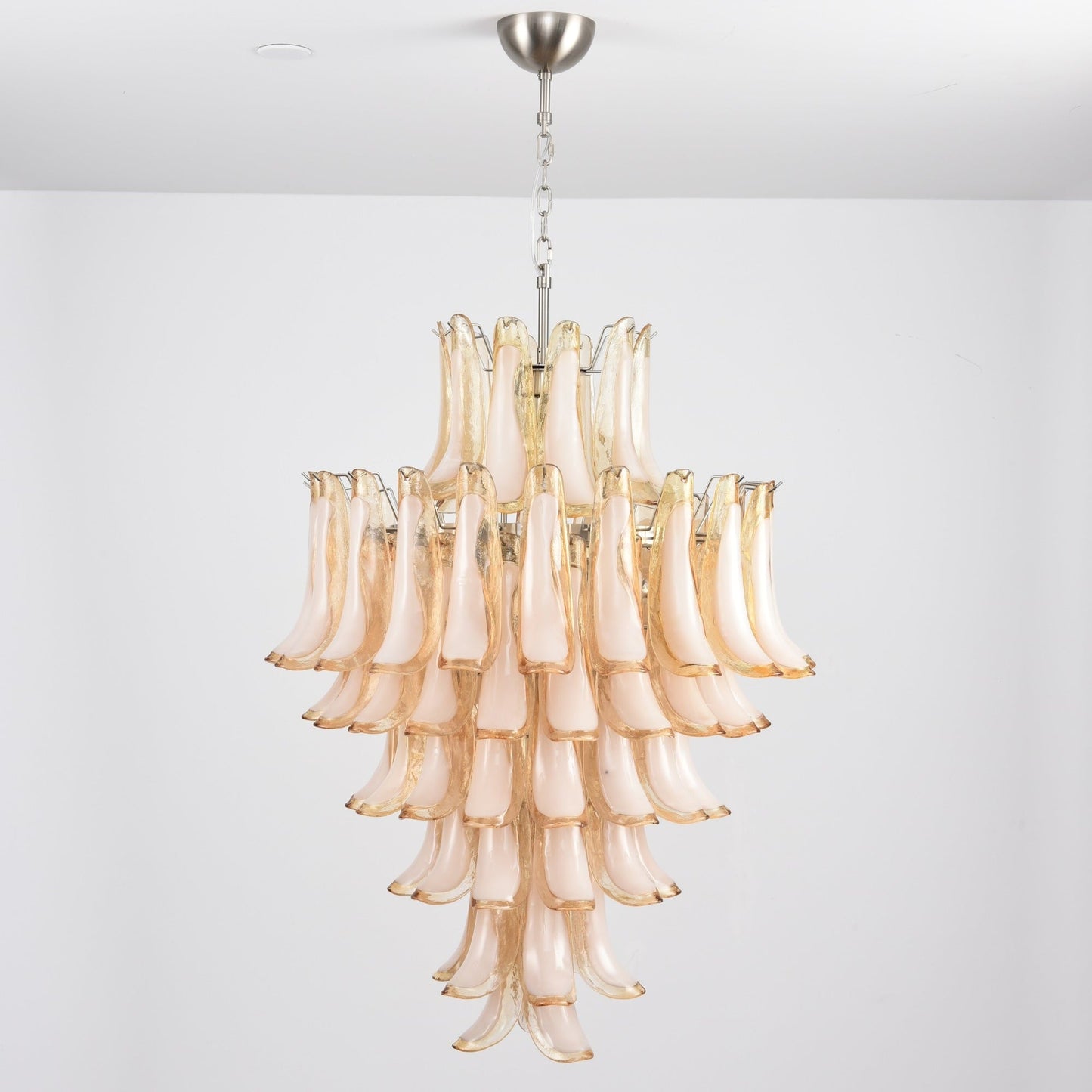 Amber Cloud Glass Petals Chandelier