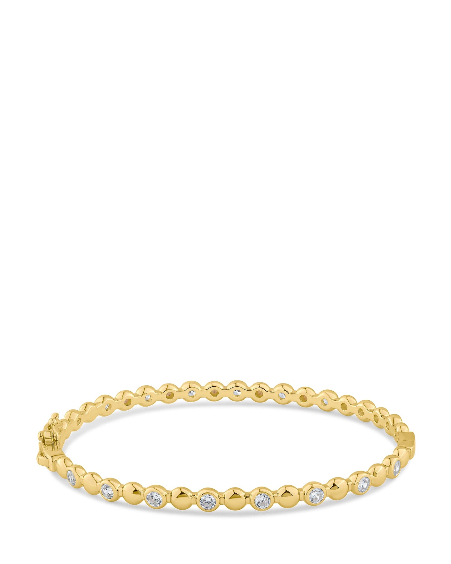 Round and Metal Alternating Bangle
