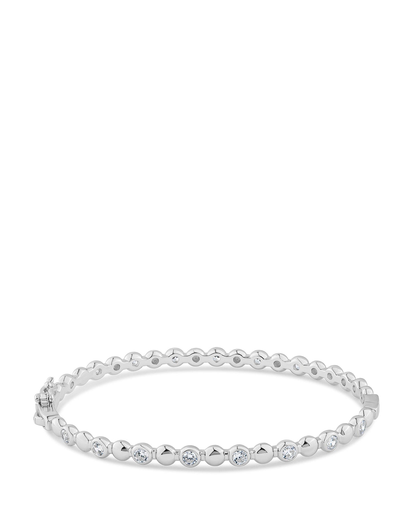 Round and Metal Alternating Bangle