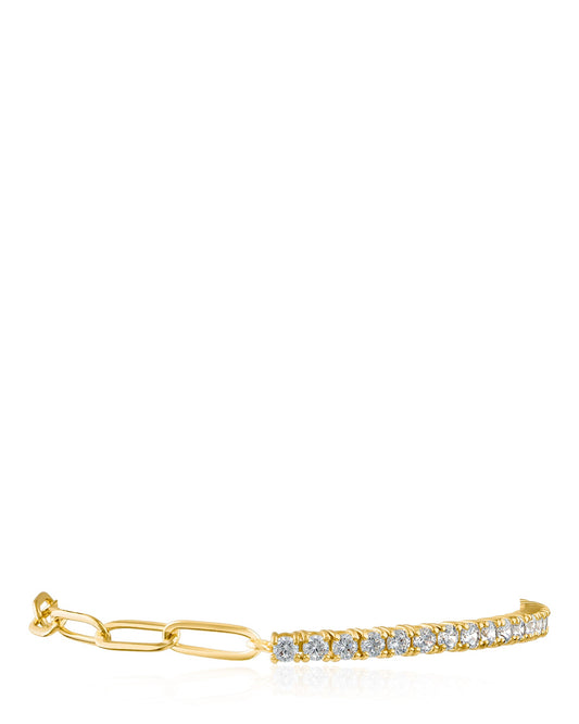 CZ and Chain Bracelet